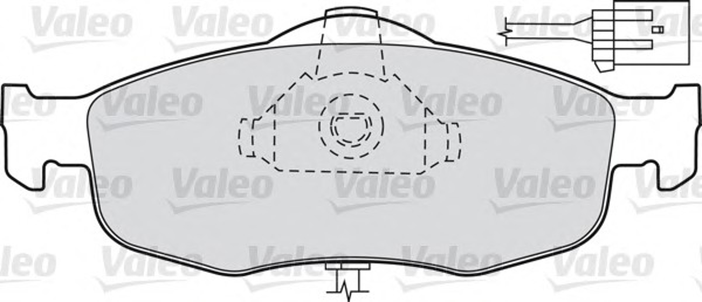 Колодка тормозная дисковая комплект VALEO 598033