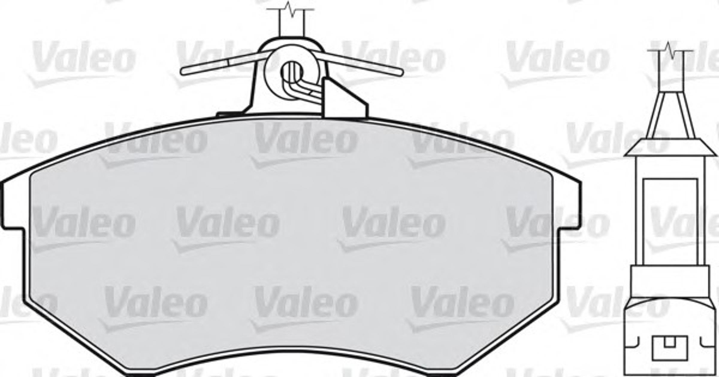 598252 VALEO Колодка тормозная дисковая комплект