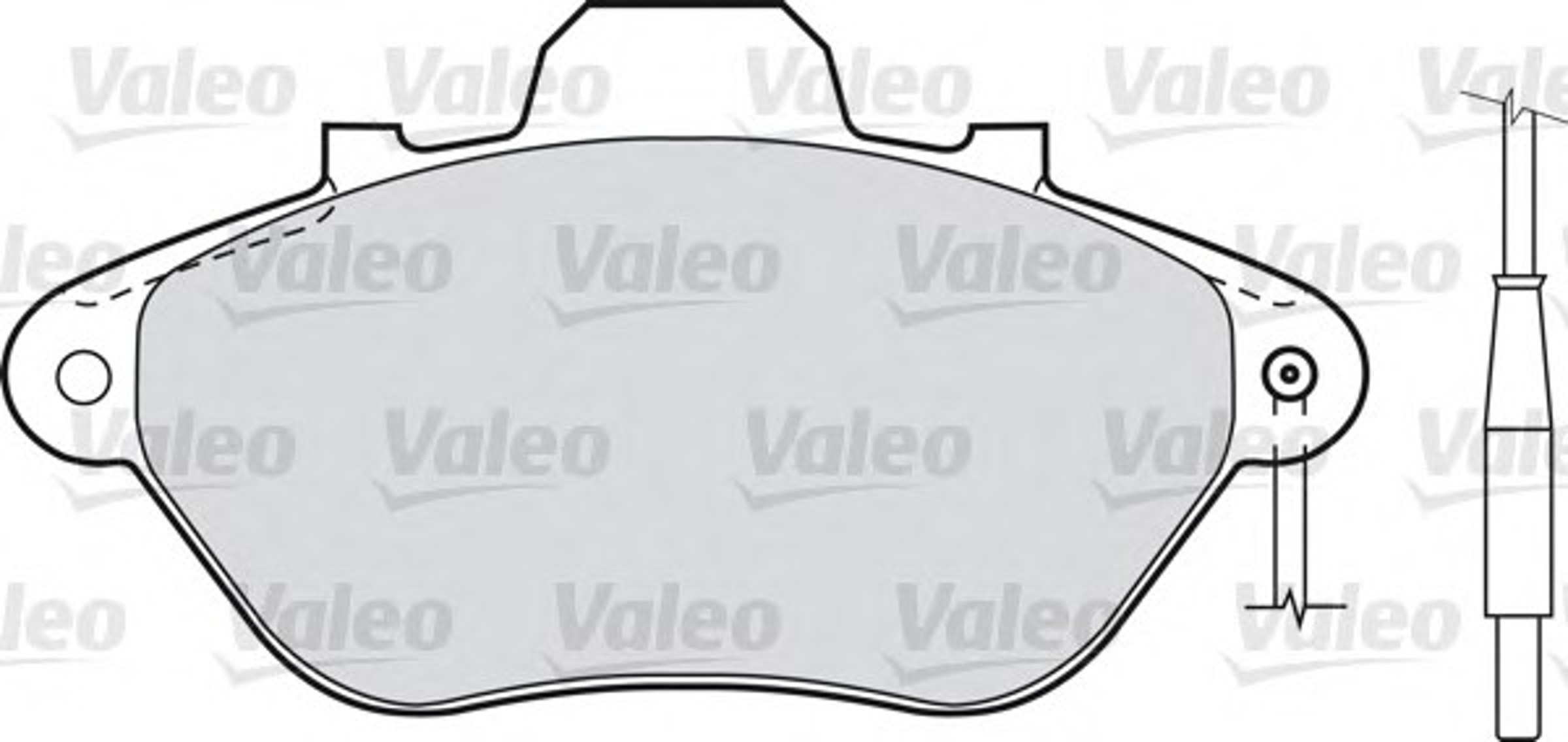 Комплект тормозных колодок дисковый тормоз VALEO 598294