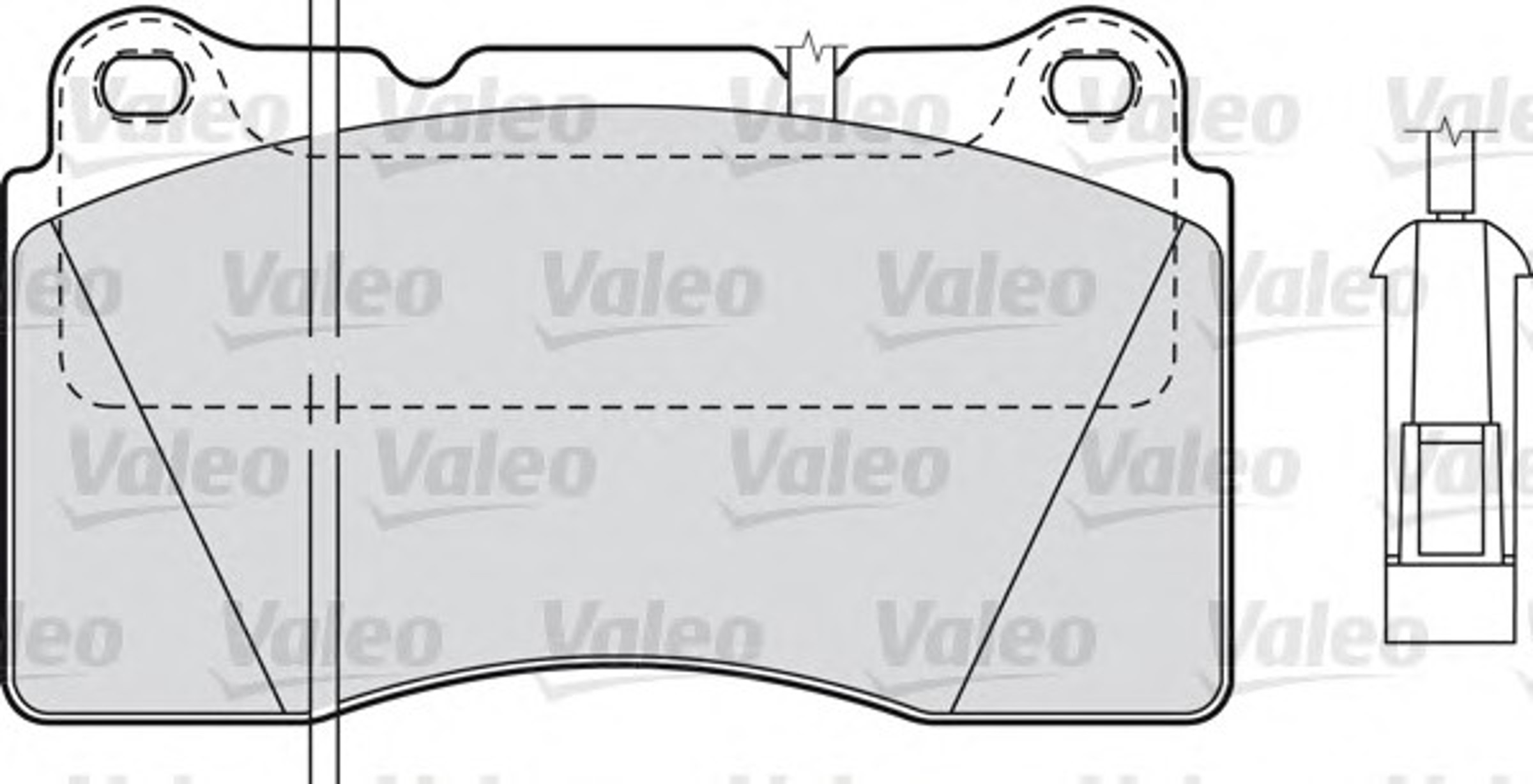 598309 VALEO Комплект тормозных колодок, дисковый тормоз