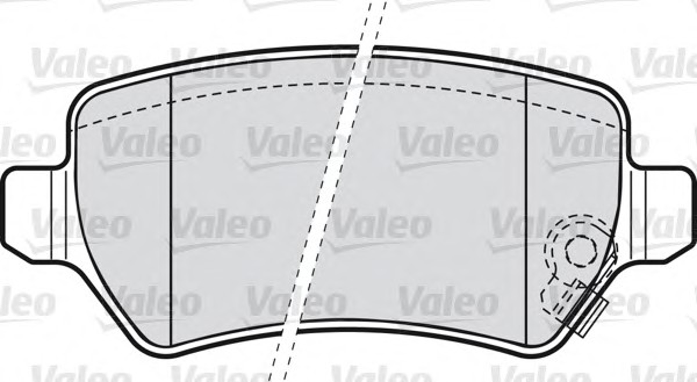 Колодка тормозная дисковая комплект VALEO 598584