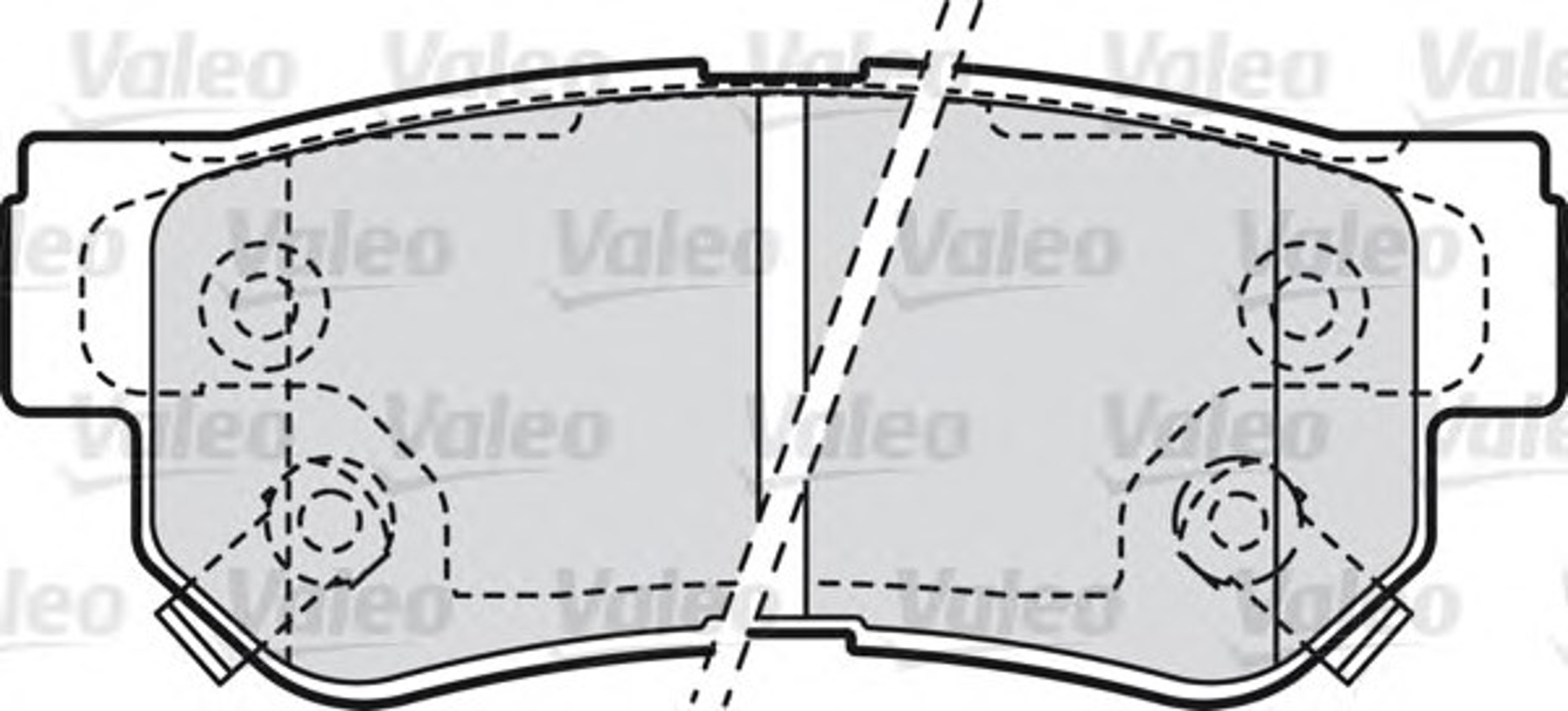 Колодка тормозная дисковая комплект VALEO 598748