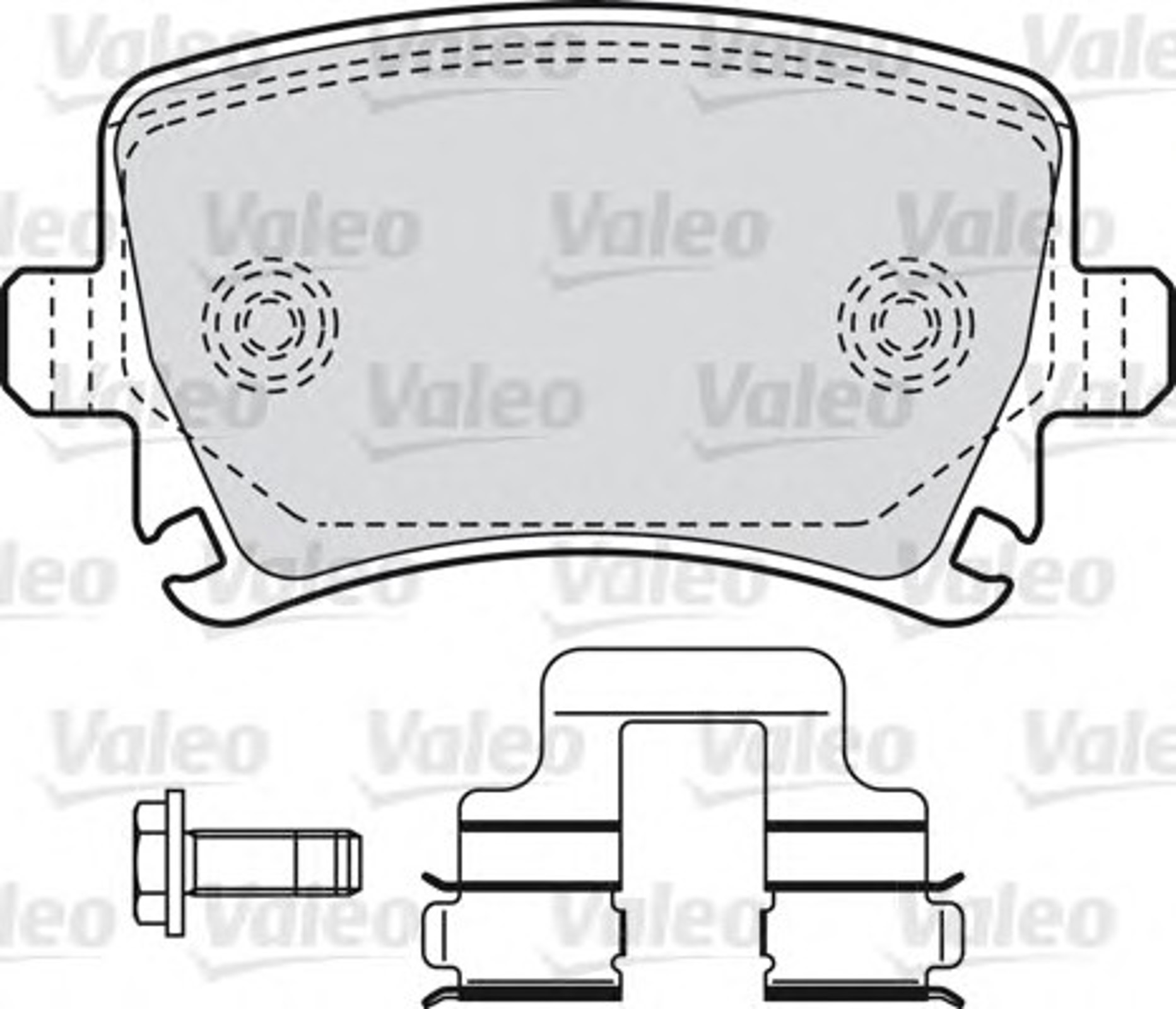 Колодка тормозная дисковая комплект VALEO 598752