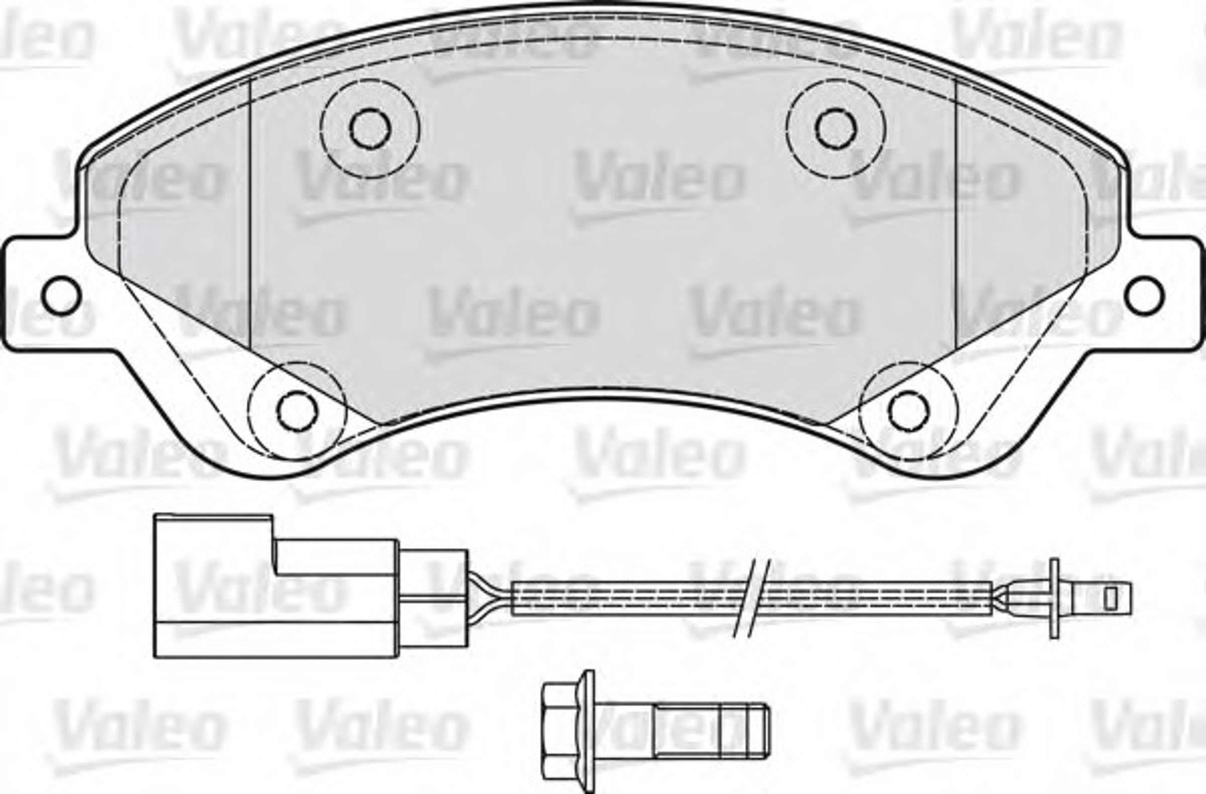 598818 VALEO Колодки тормозные дисковые