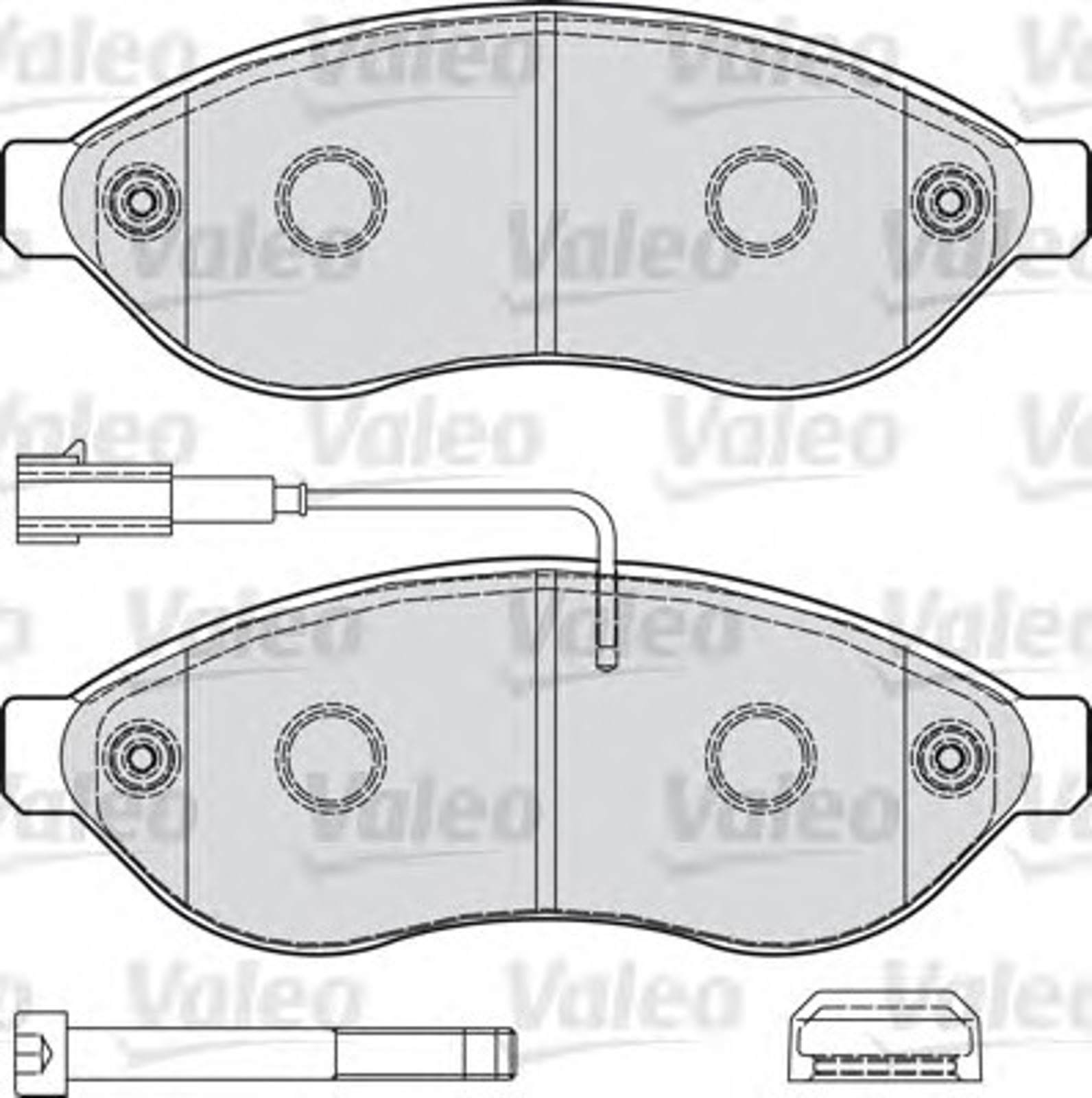 598891 VALEO Колодки тормозные дисковые