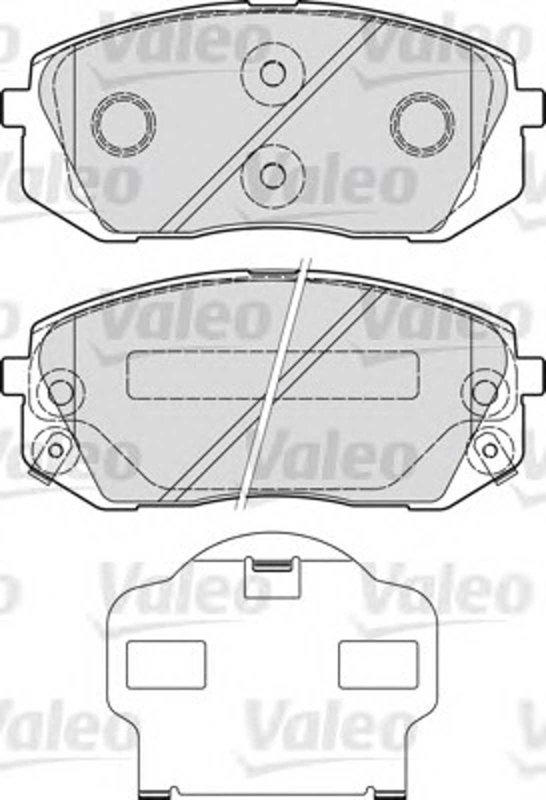 598934 VALEO Колодки тормозные дисковые