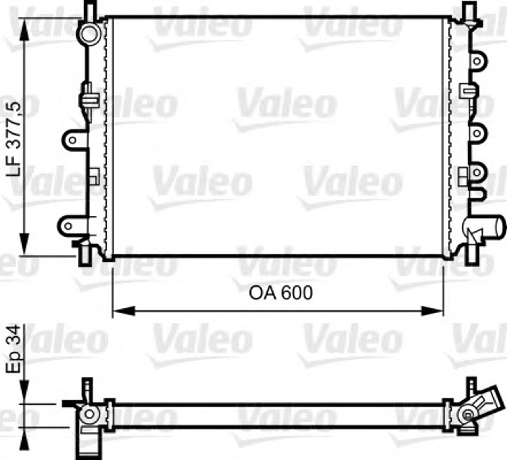 Радиатор системы охлаждения VALEO 730856