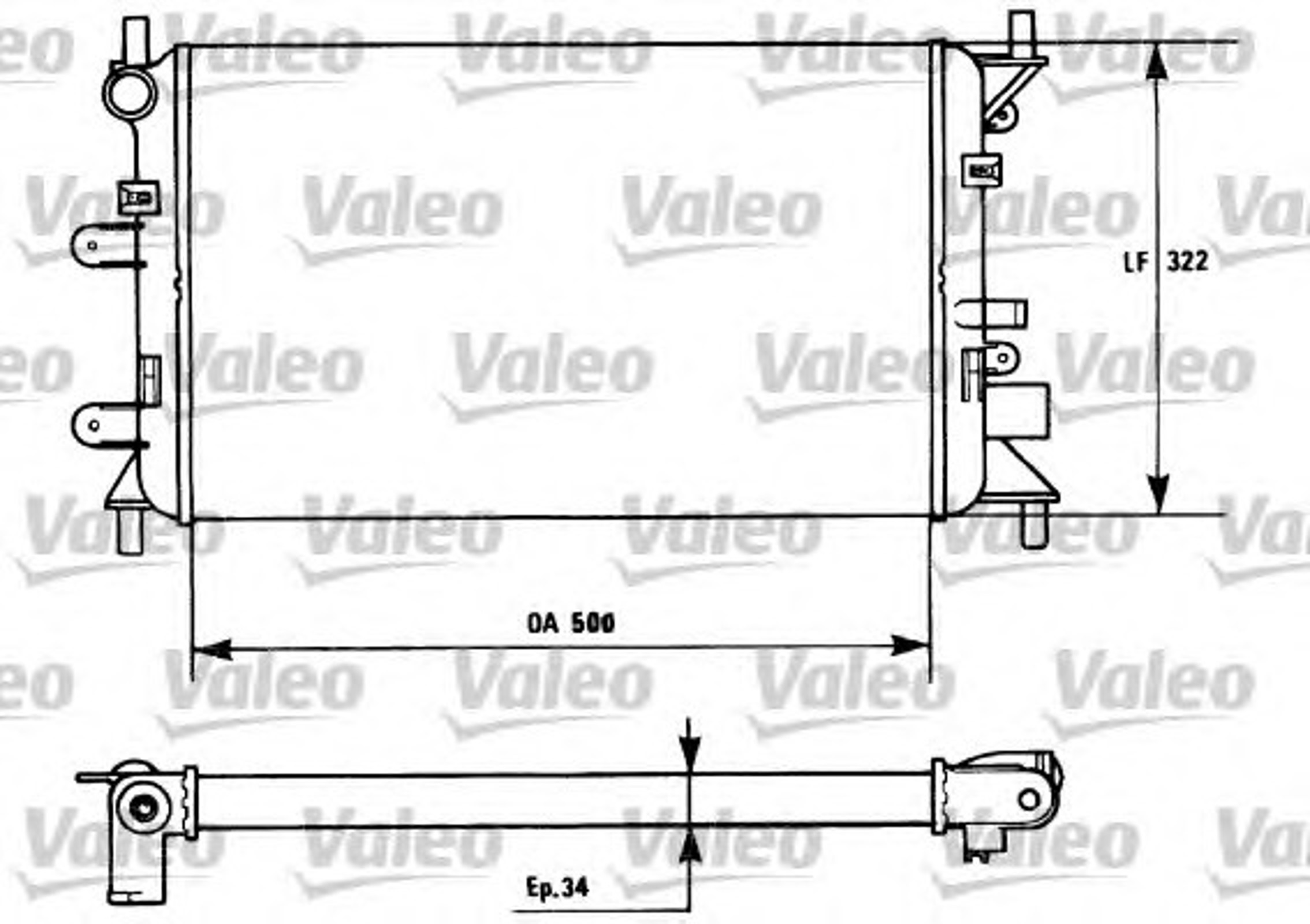 Радиатор системы охлаждения VALEO 730857