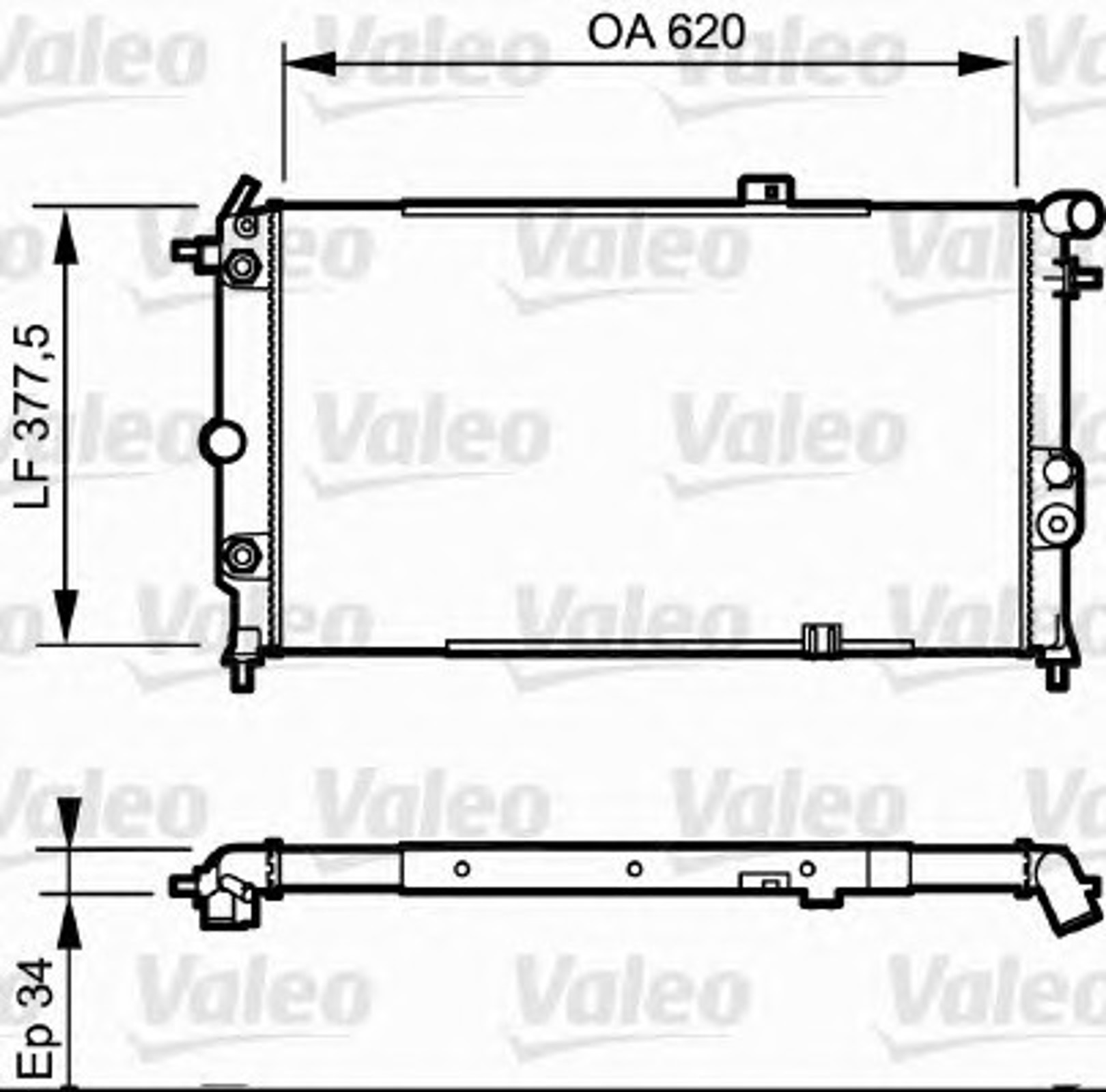 Радиатор системы охлаждения VALEO 731175