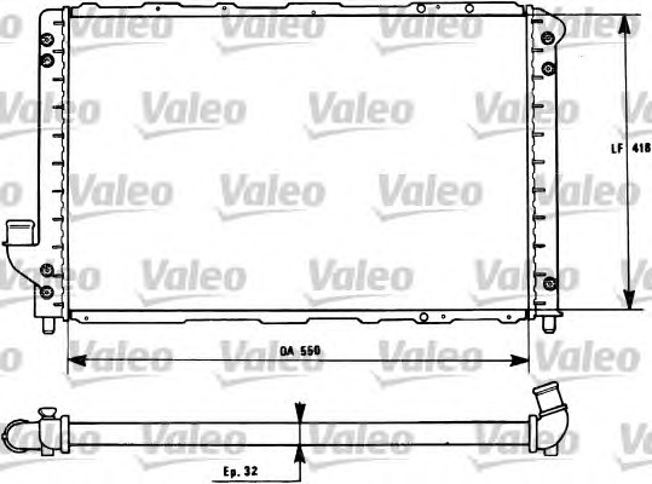 Радиатор системы охлаждения VALEO 731277