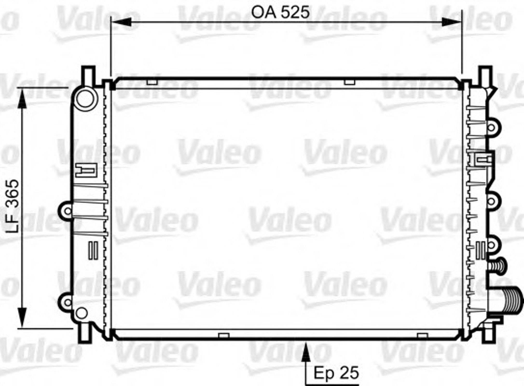 Радиатор системы охлаждения VALEO 731300