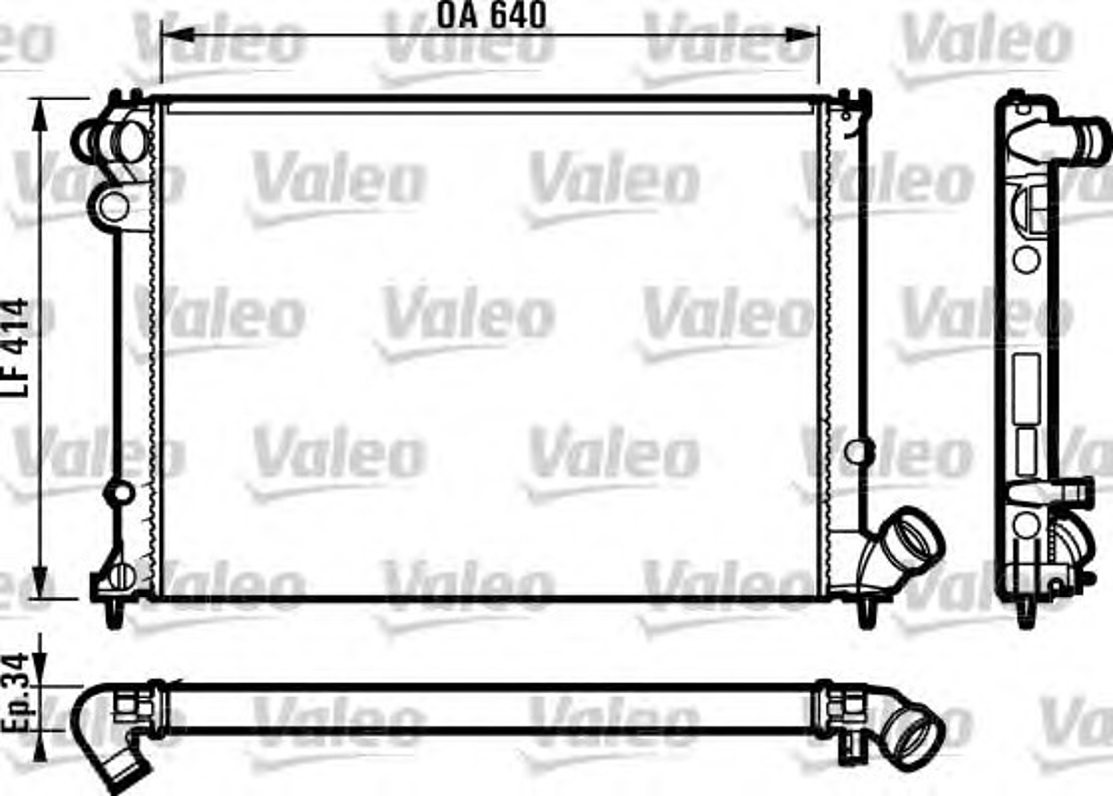 Радиатор системы охлаждения VALEO 731384