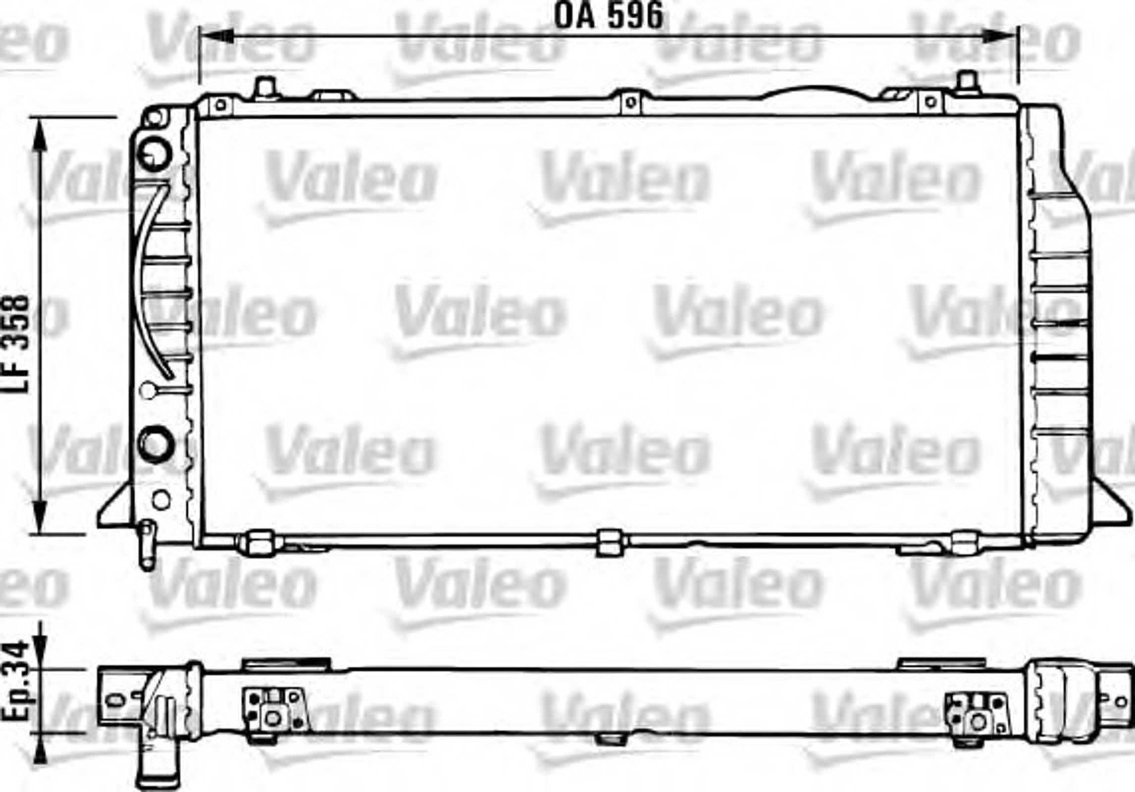 Радиатор системы охлаждения VALEO 731422