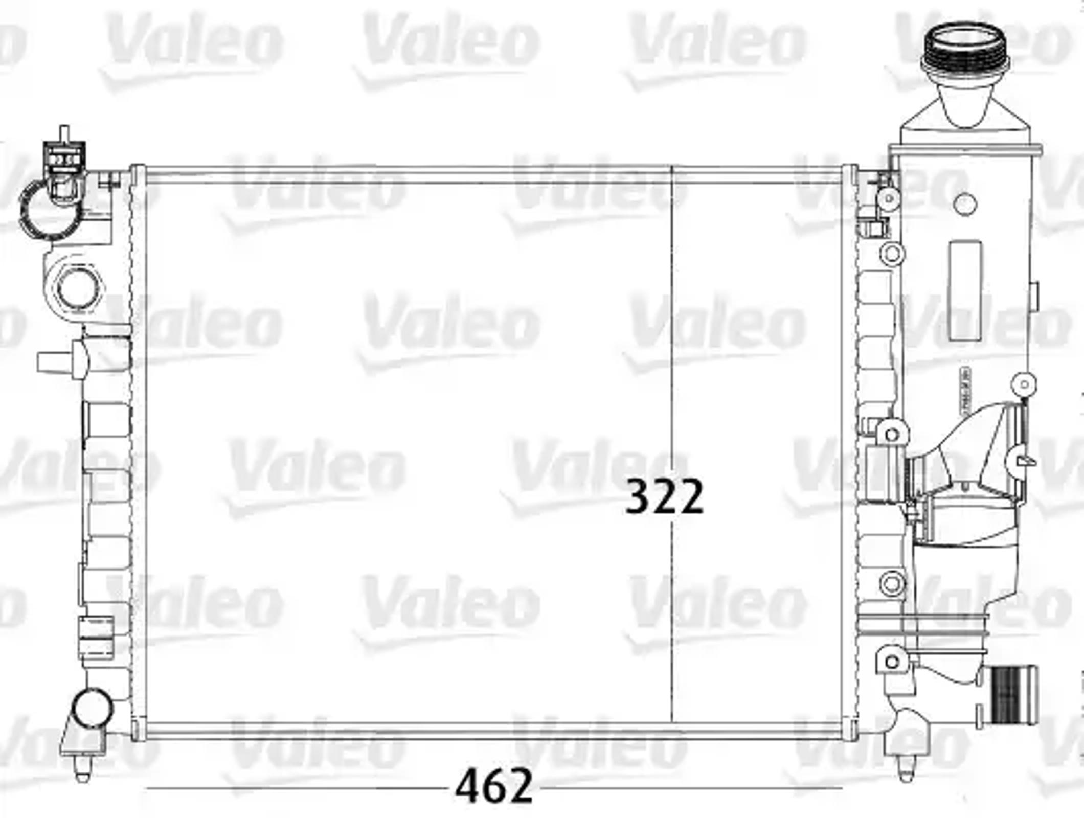 Радиатор системы охлаждения VALEO 731498