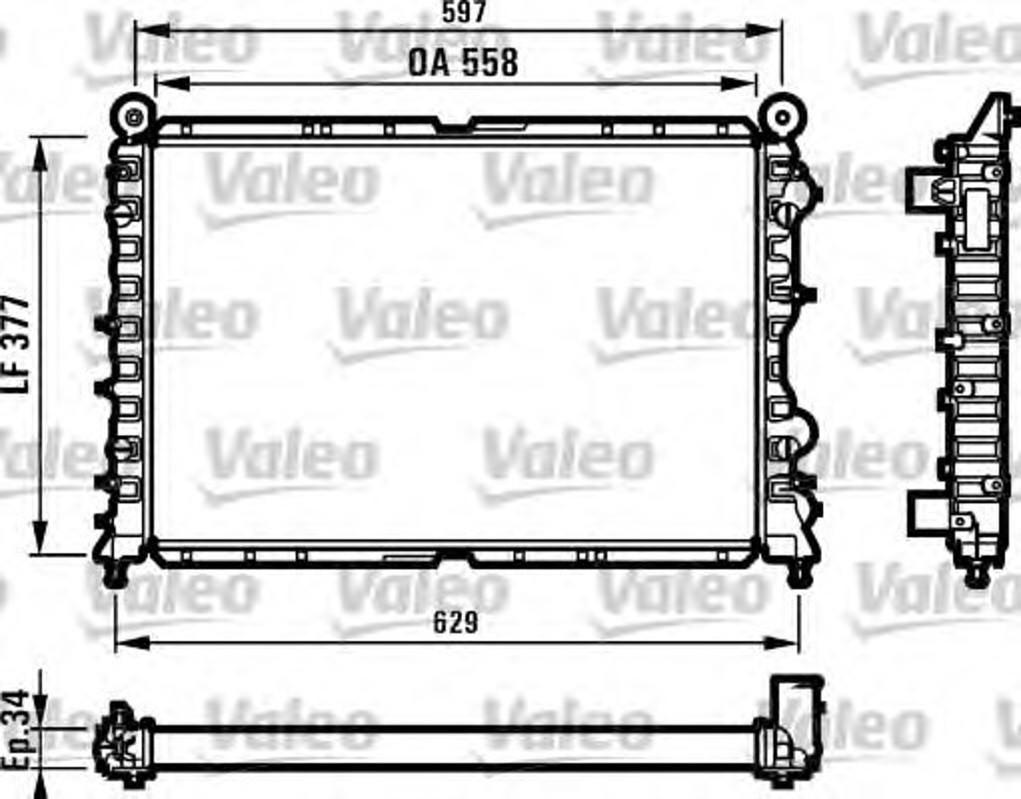 Радиатор системы охлаждения VALEO 731591
