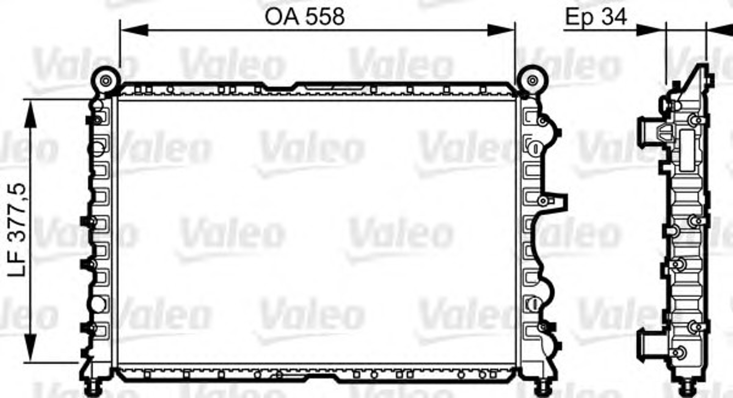 Радиатор системы охлаждения VALEO 731592
