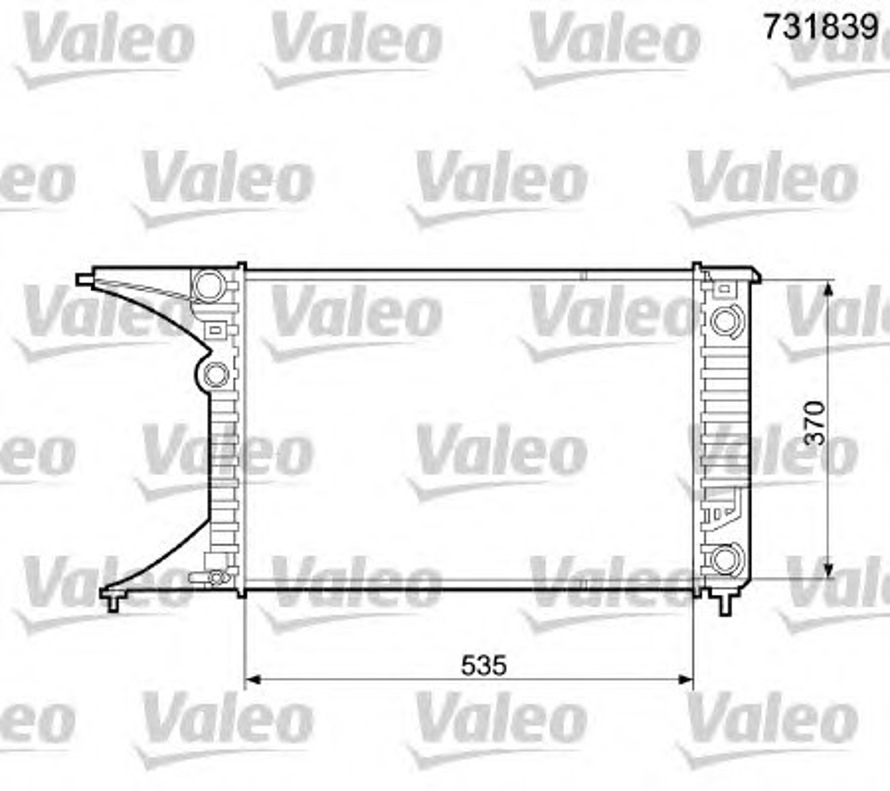 Радиатор системы охлаждения VALEO 731839