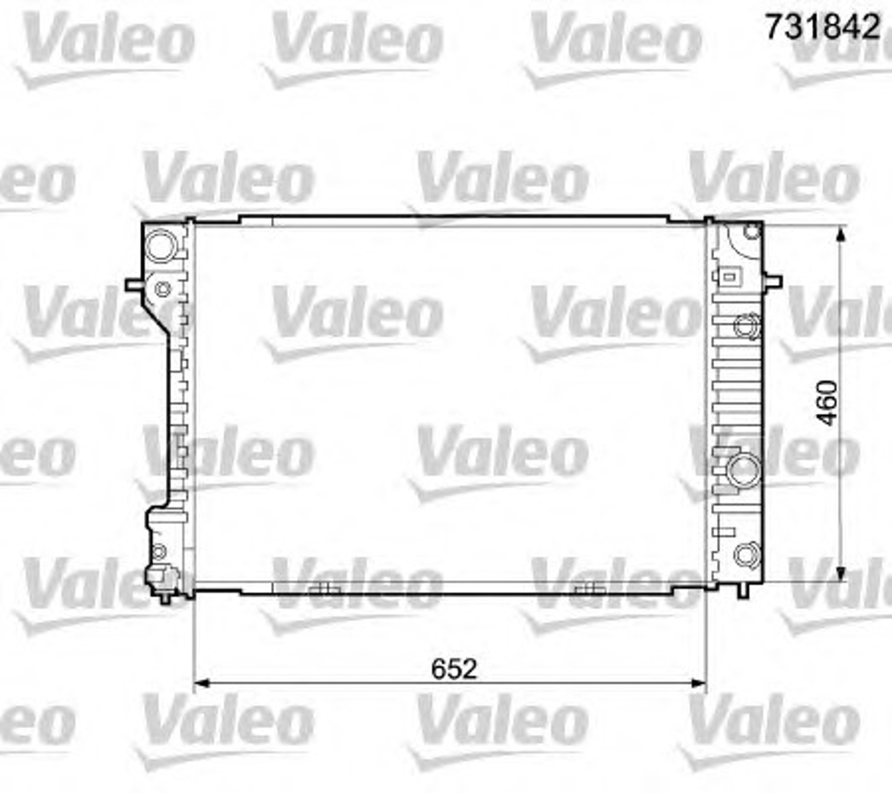 Радиатор системы охлаждения VALEO 731842