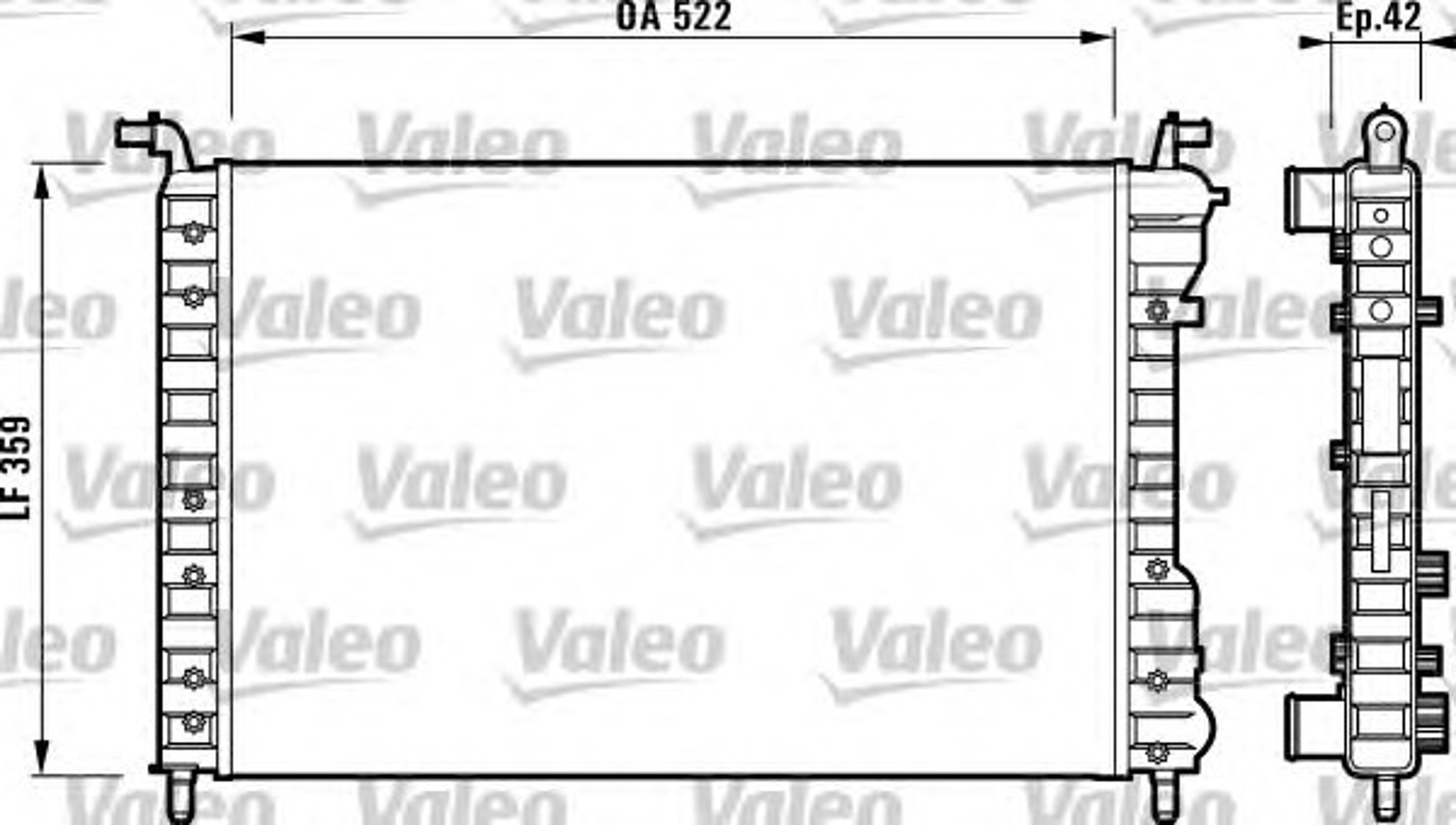 Радиатор системы охлаждения VALEO 732005