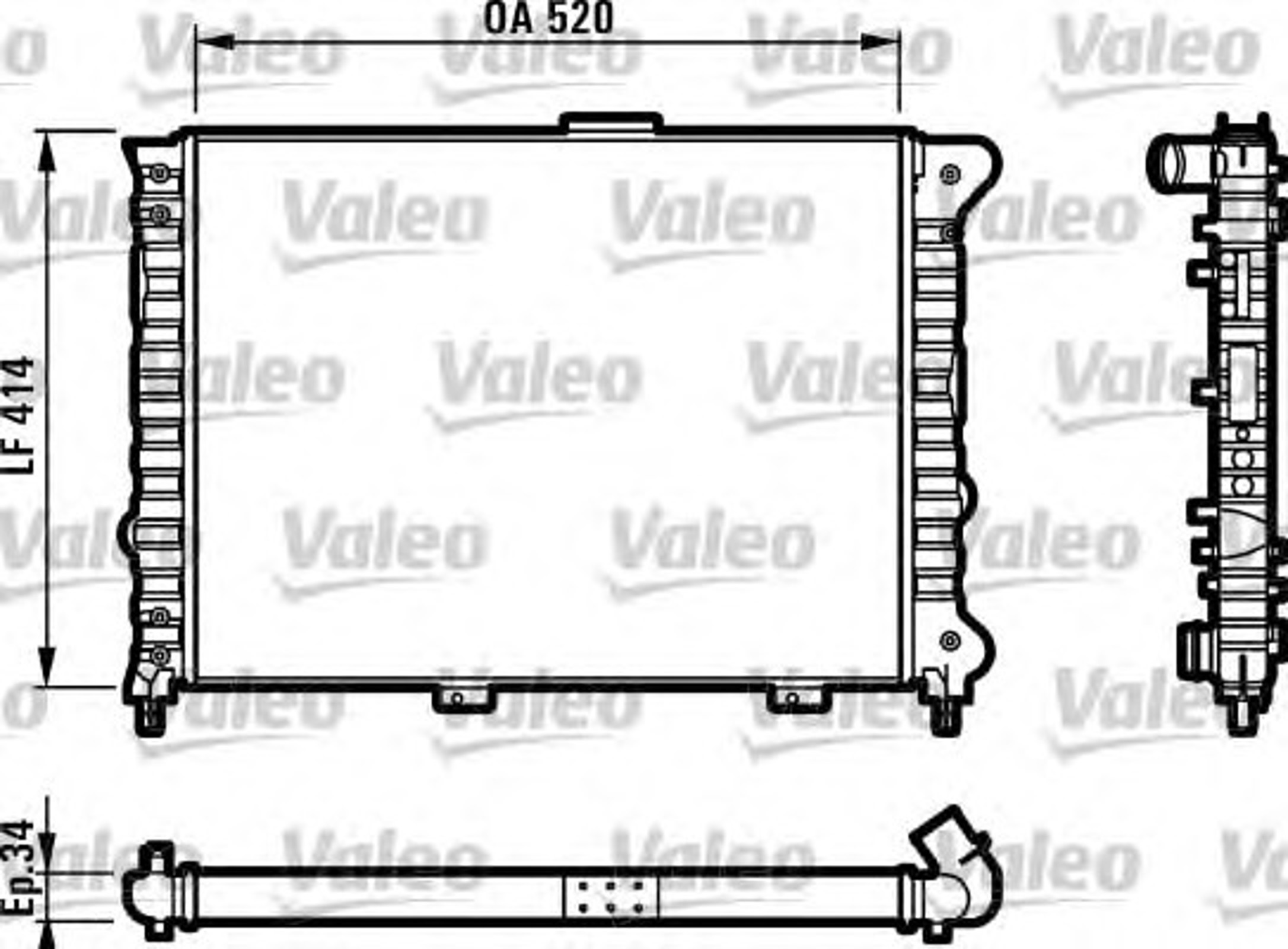 Радиатор системы охлаждения VALEO 732011