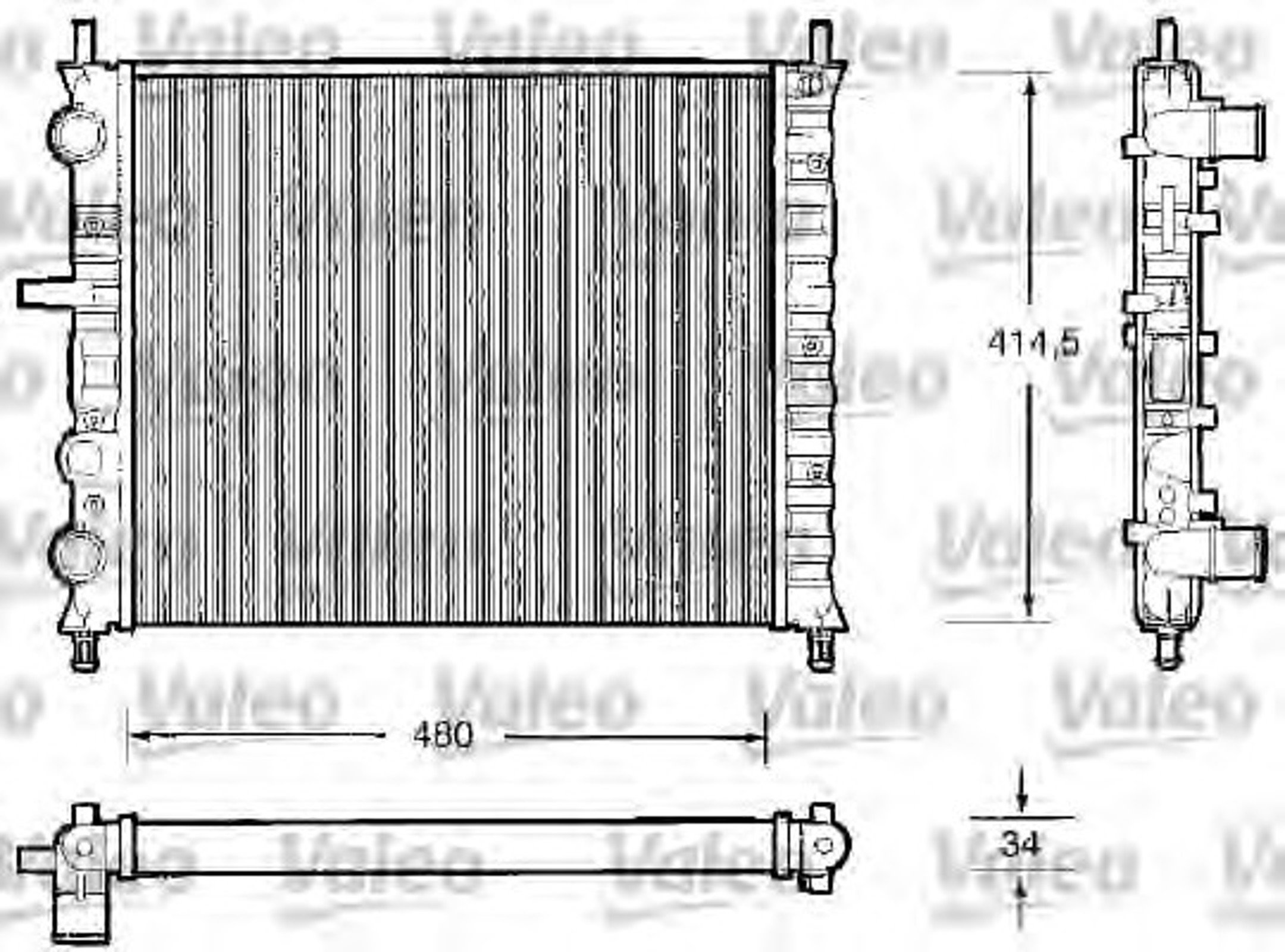 Радиатор системы охлаждения VALEO 732503
