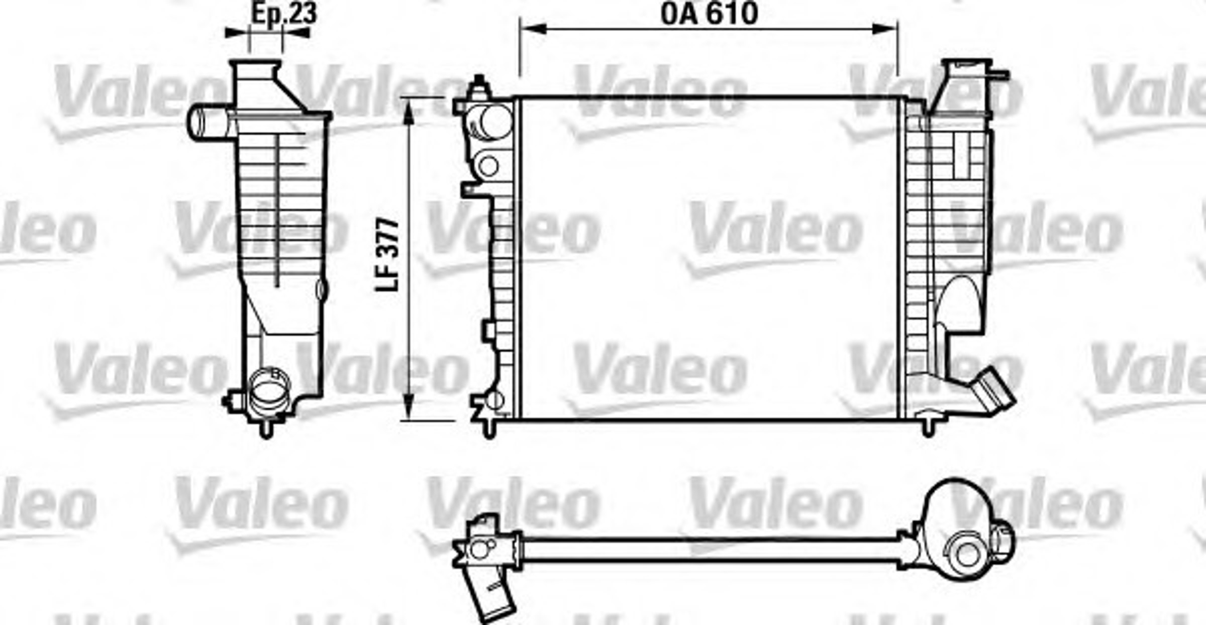 Радиатор системы охлаждения VALEO 732535