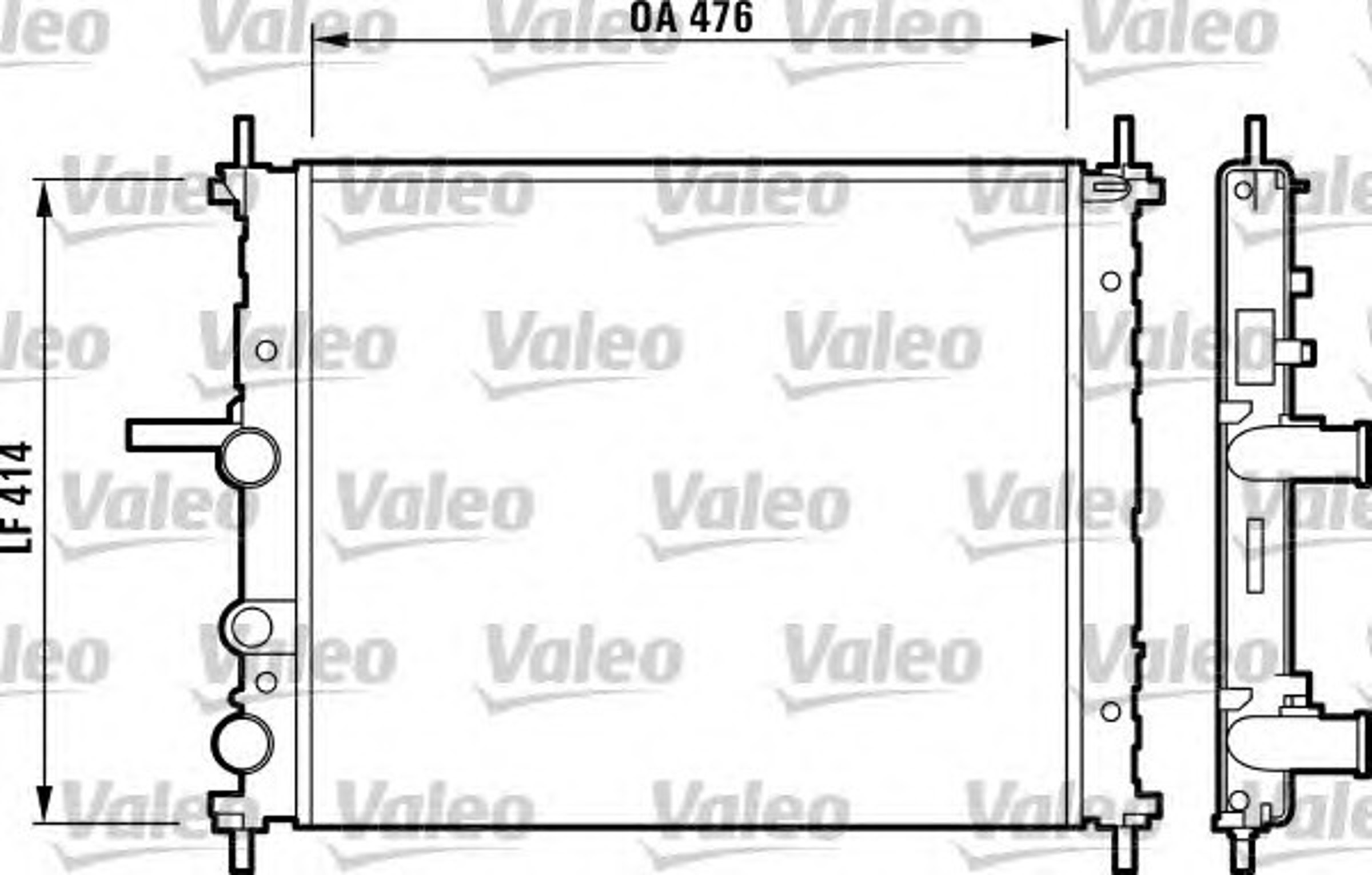 Радиатор системы охлаждения VALEO 732688