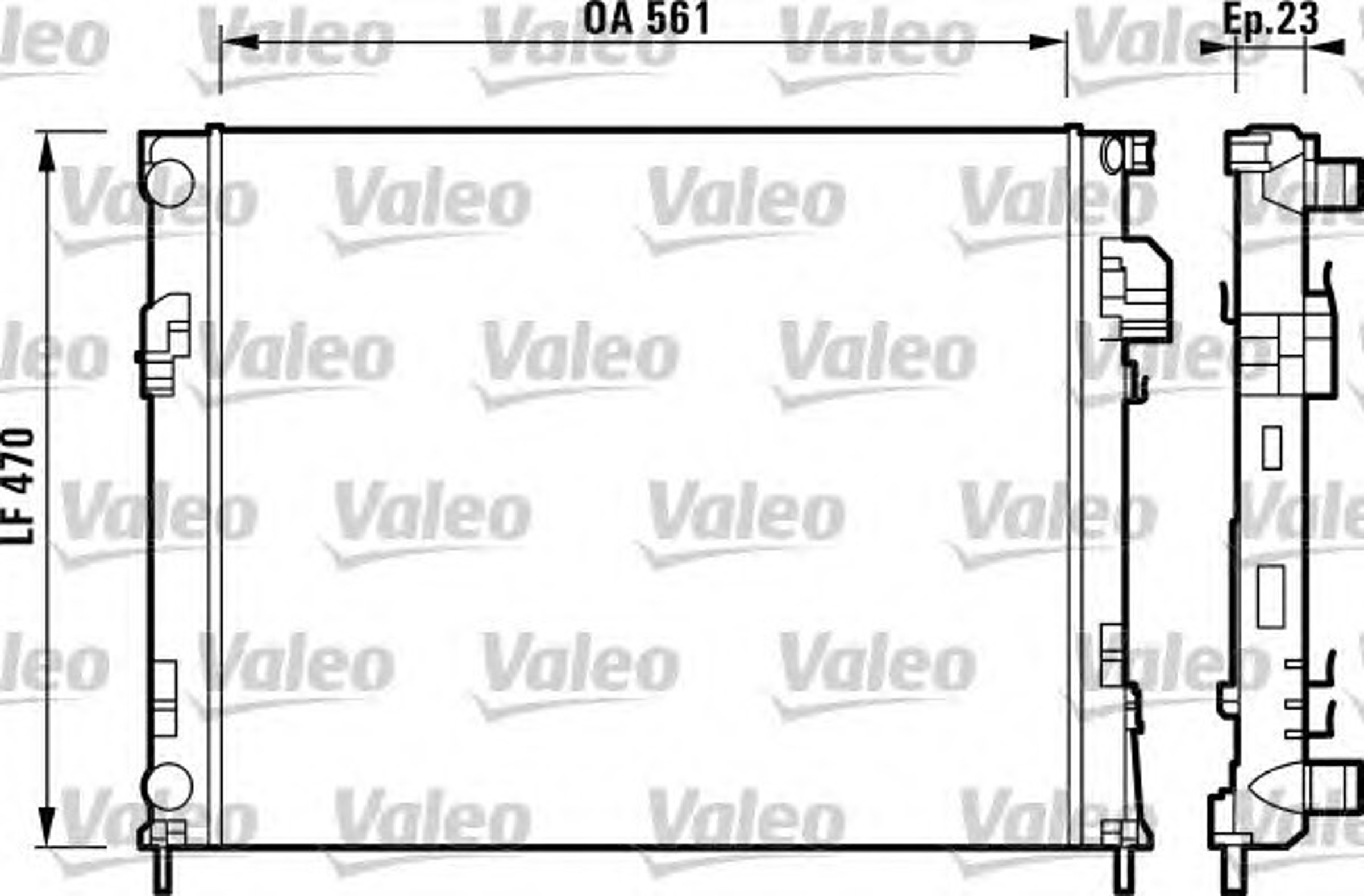 Радиатор системы охлаждения VALEO 732853
