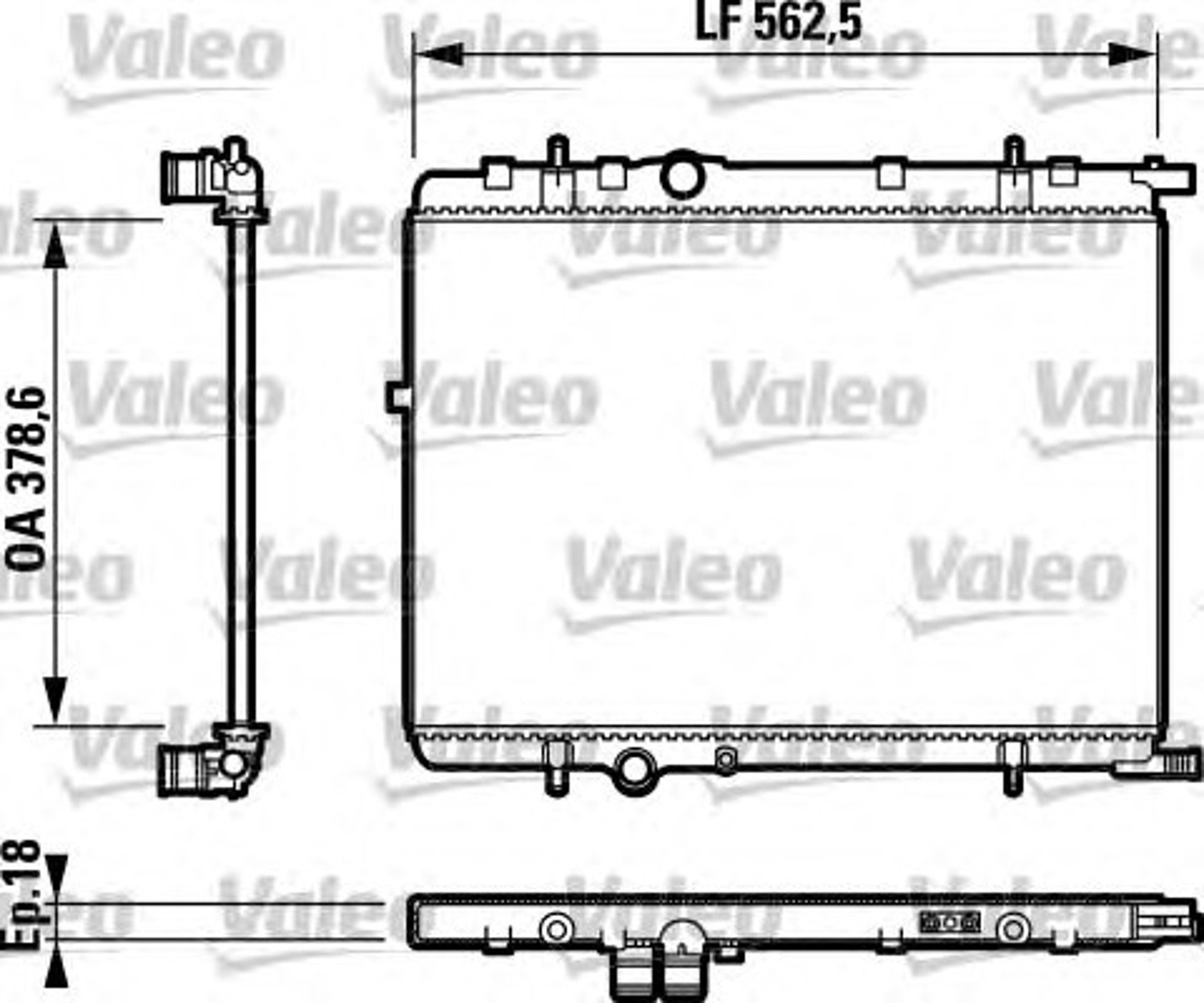 Радиатор системы охлаждения VALEO 732890