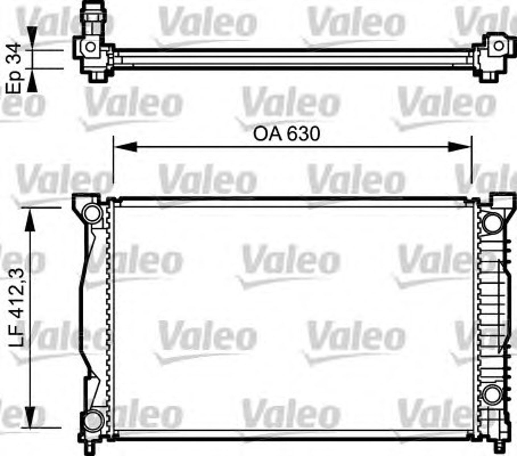 Радиатор системы охлаждения VALEO 734269
