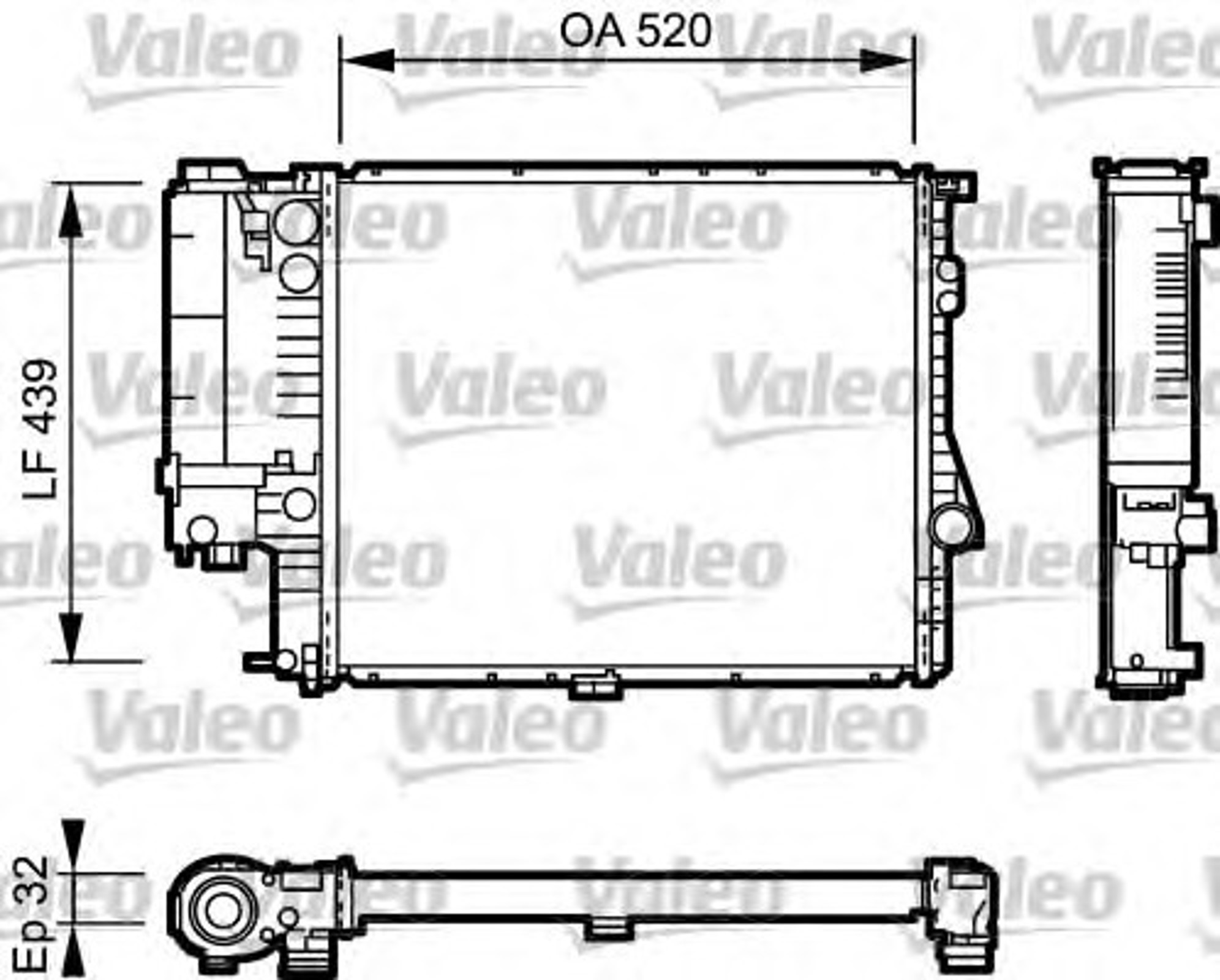 Радиатор системы охлаждения VALEO 734301