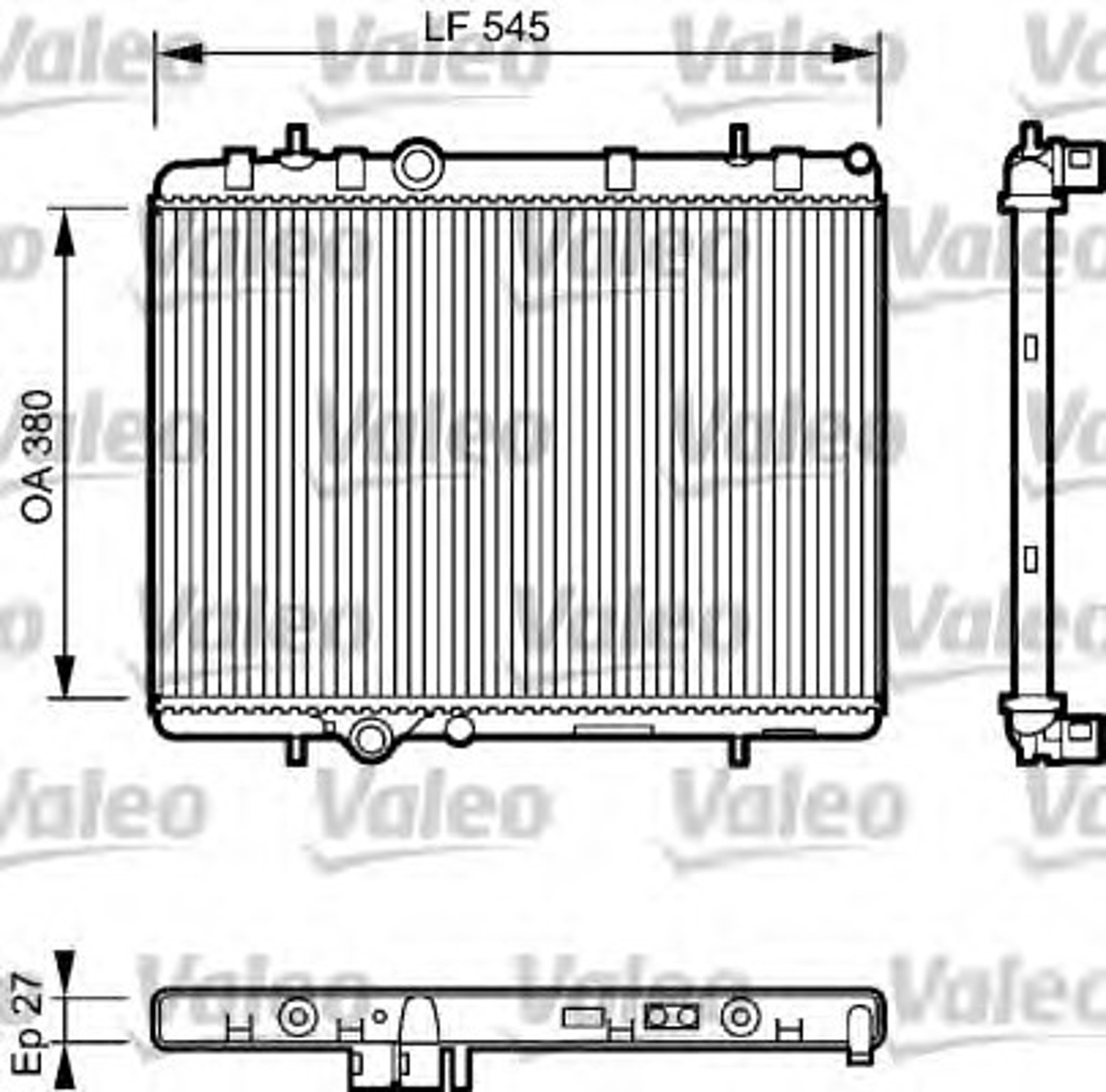 Радиатор системы охлаждения VALEO 734423
