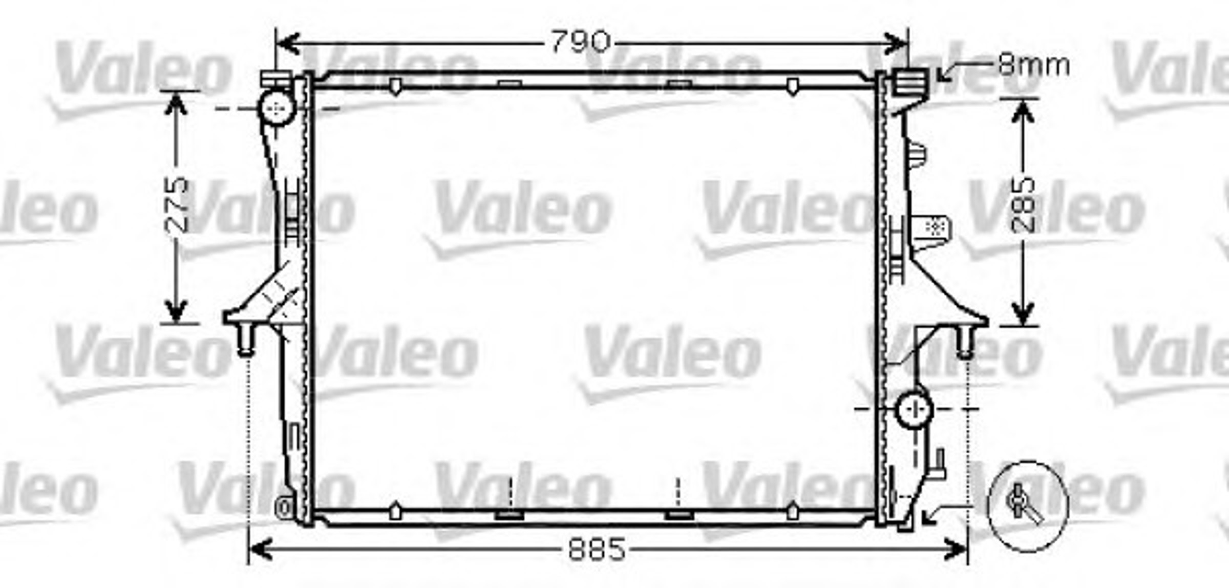 Радиатор системы охлаждения VALEO 734741