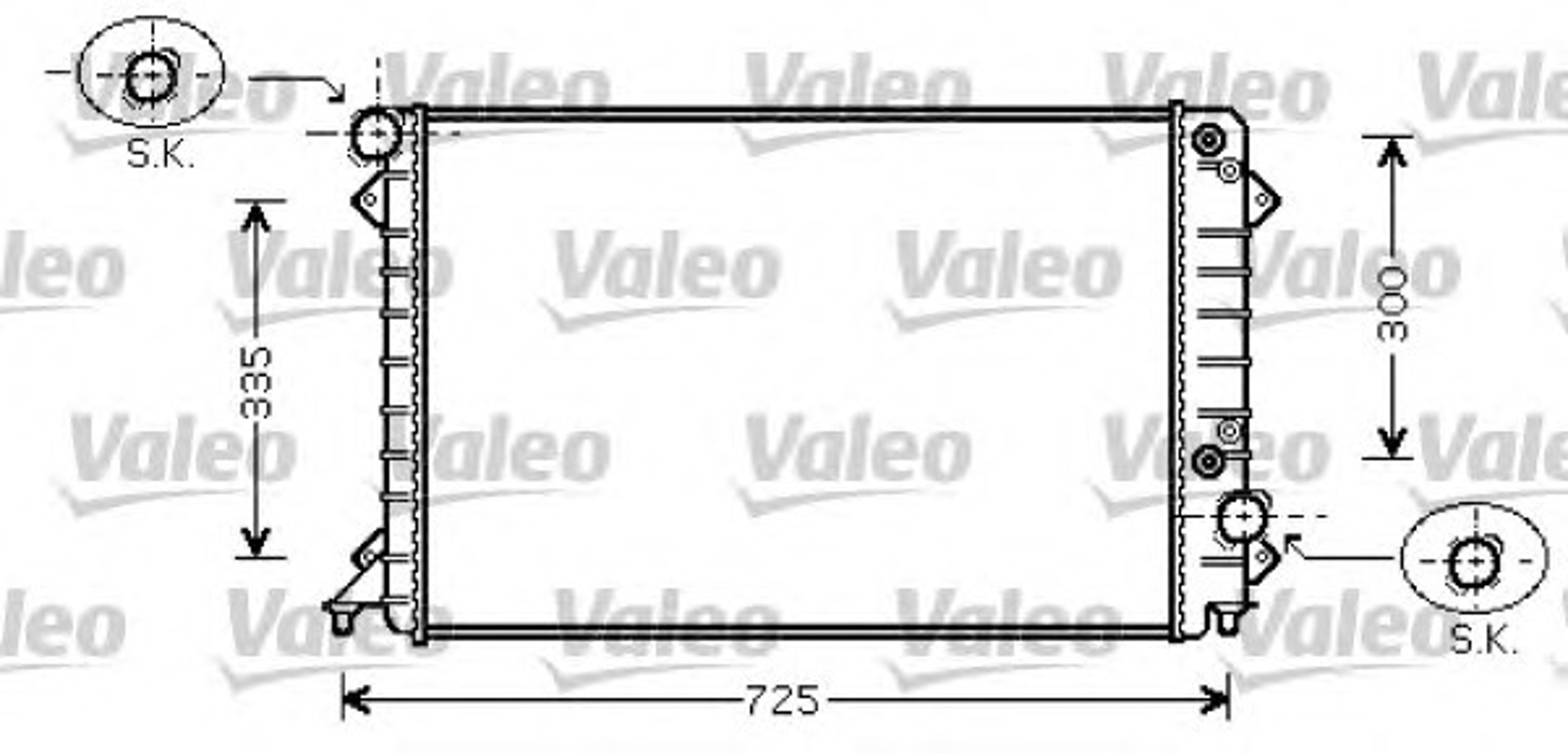 Радиатор системы охлаждения VALEO 734755