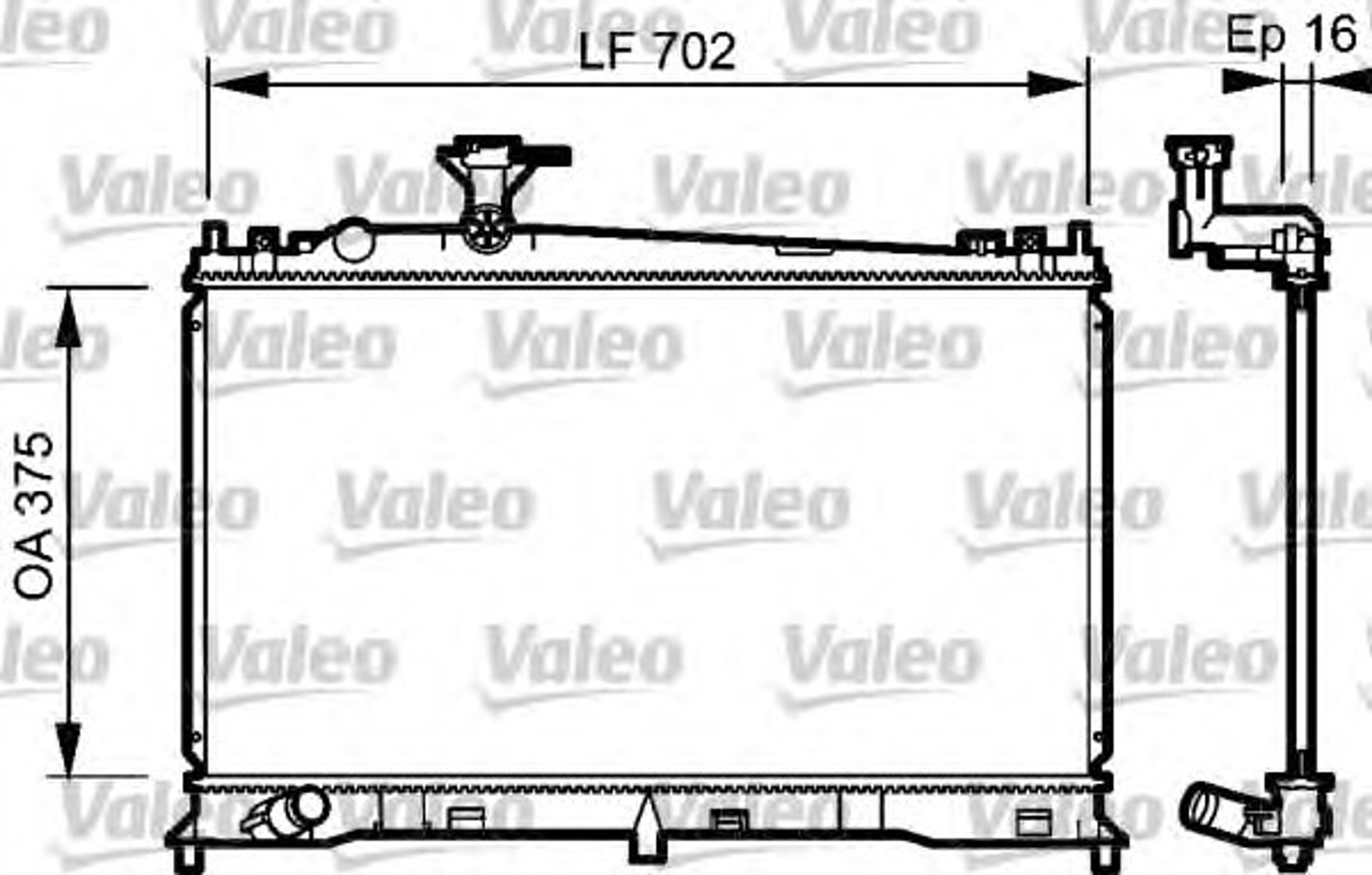 Радиатор системы охлаждения VALEO 735053