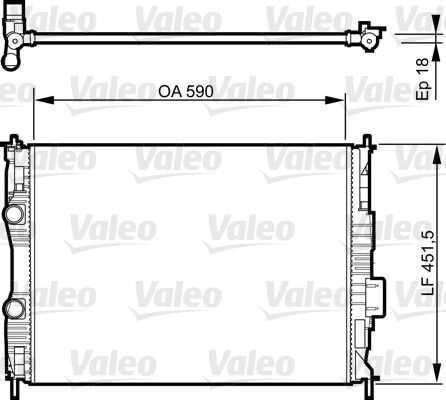 Радиатор системы охлаждения VALEO 735281