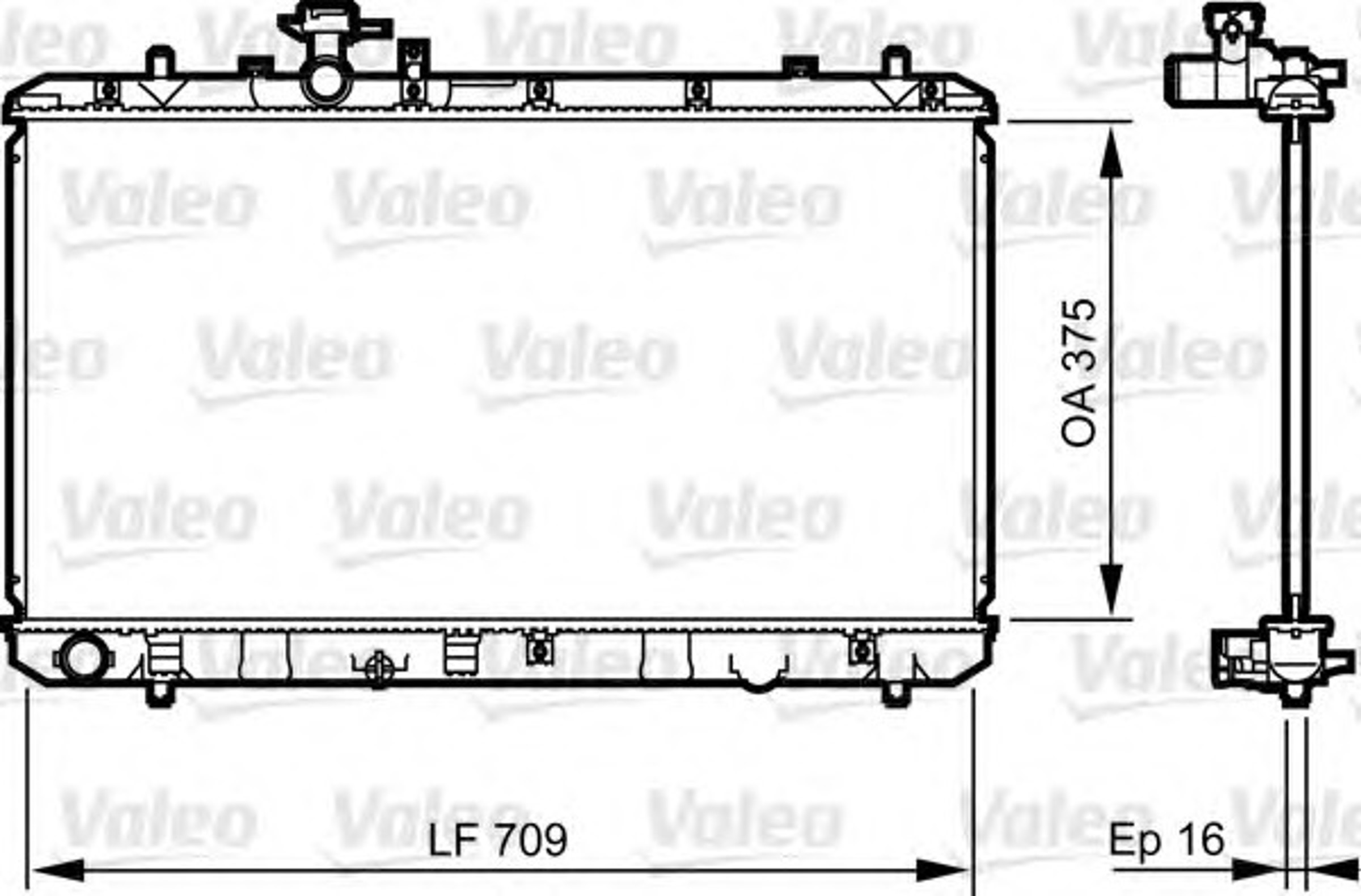 Радиатор системы охлаждения VALEO 735407