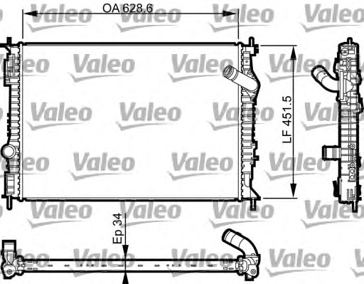 Радиатор охлаждение двигателя VALEO 735461
