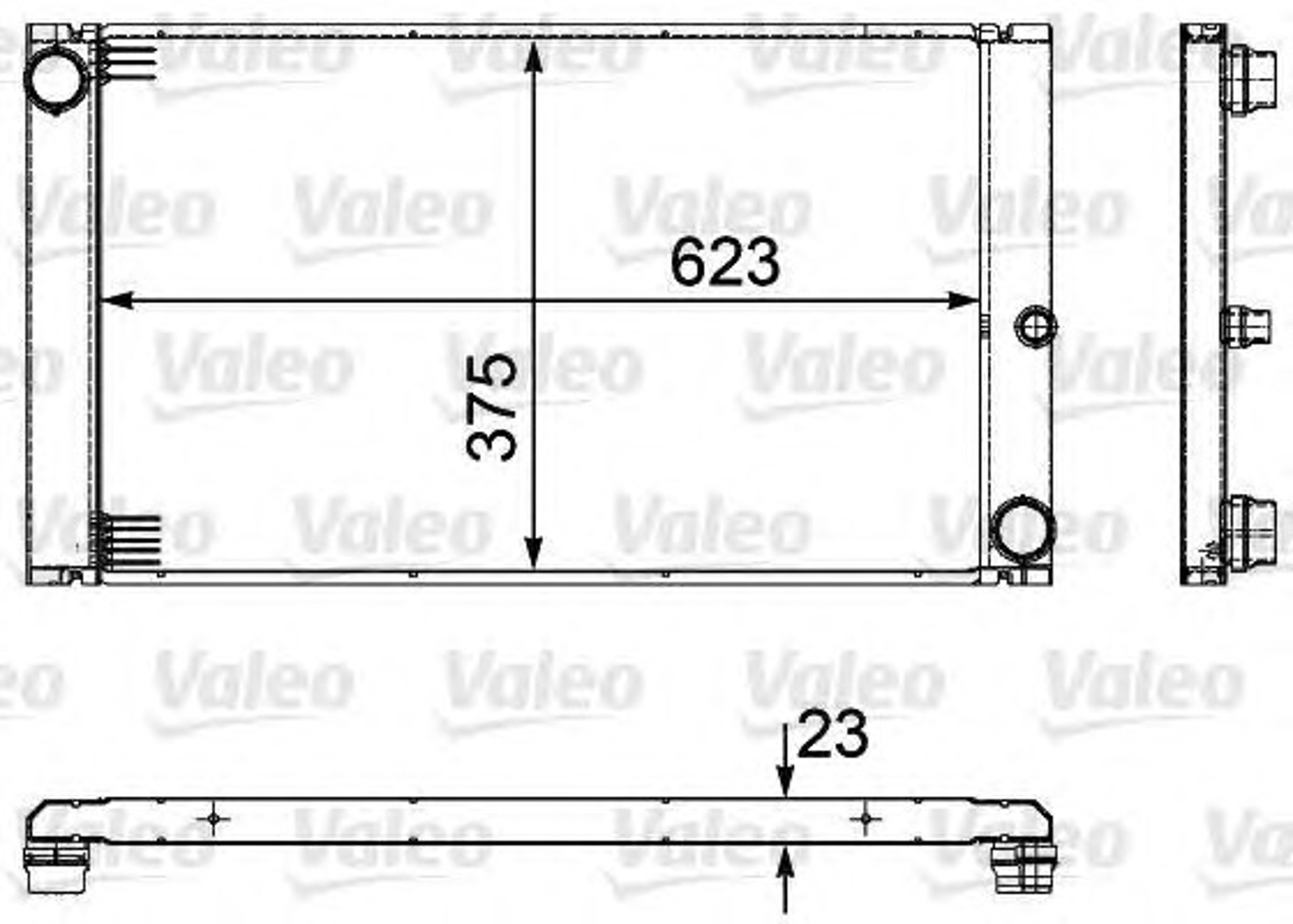 Радиатор системы охлаждения VALEO 735475