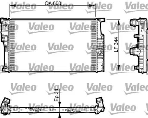 Радиатор охлаждения двигателя VALEO 735493