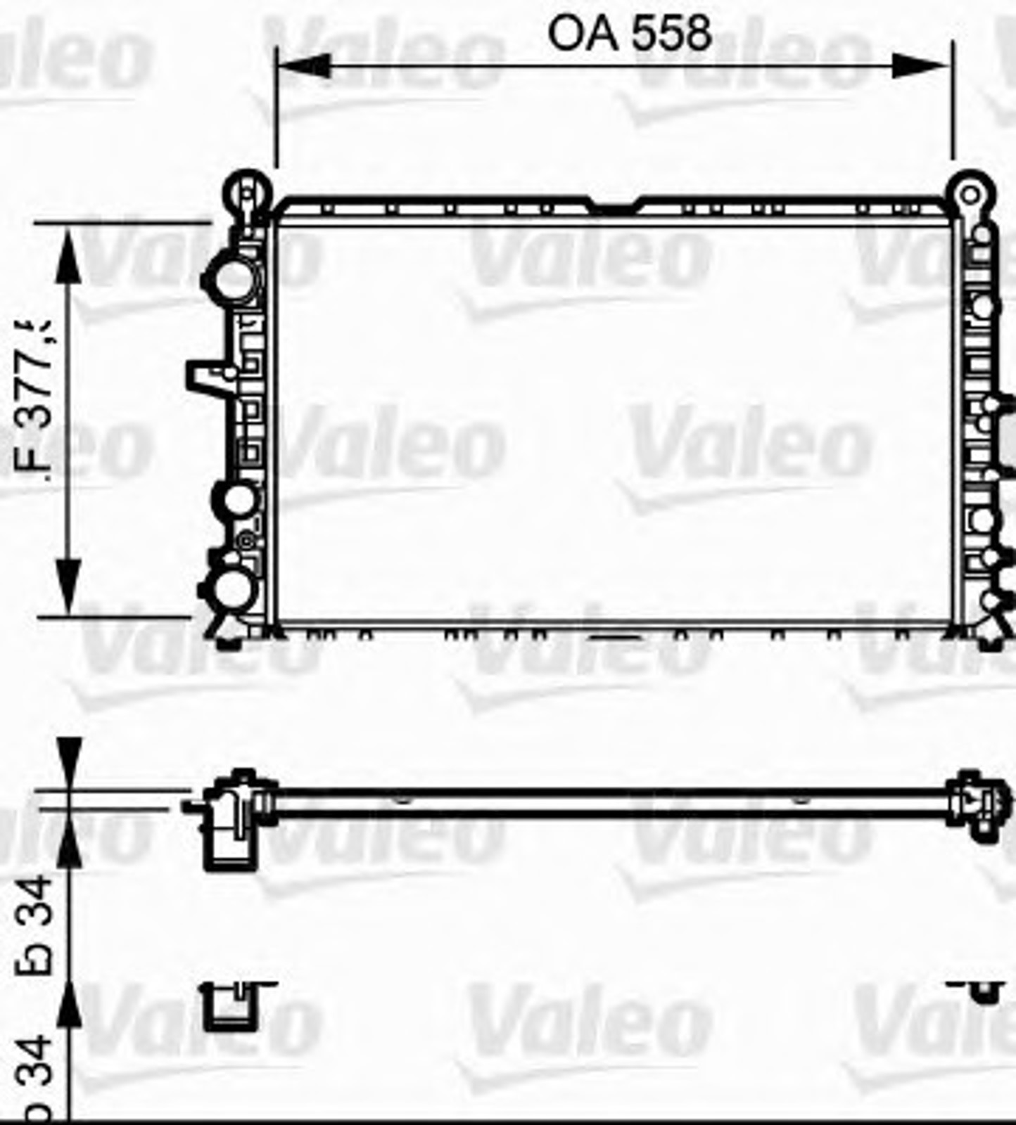 Радиатор системы охлаждения VALEO 810949