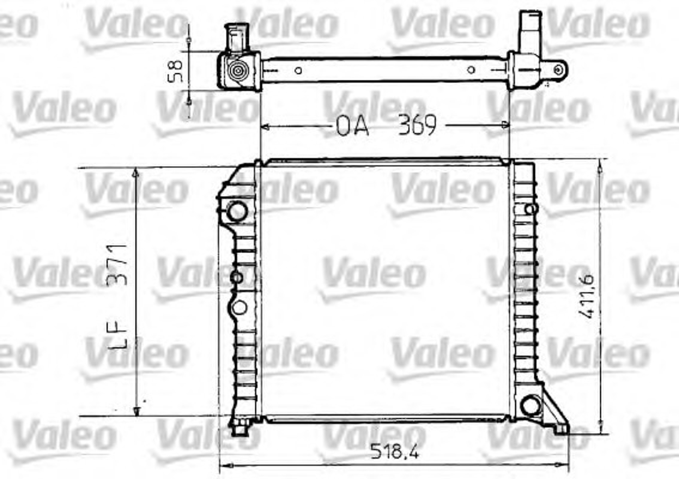 Радиатор системы охлаждения VALEO 810956