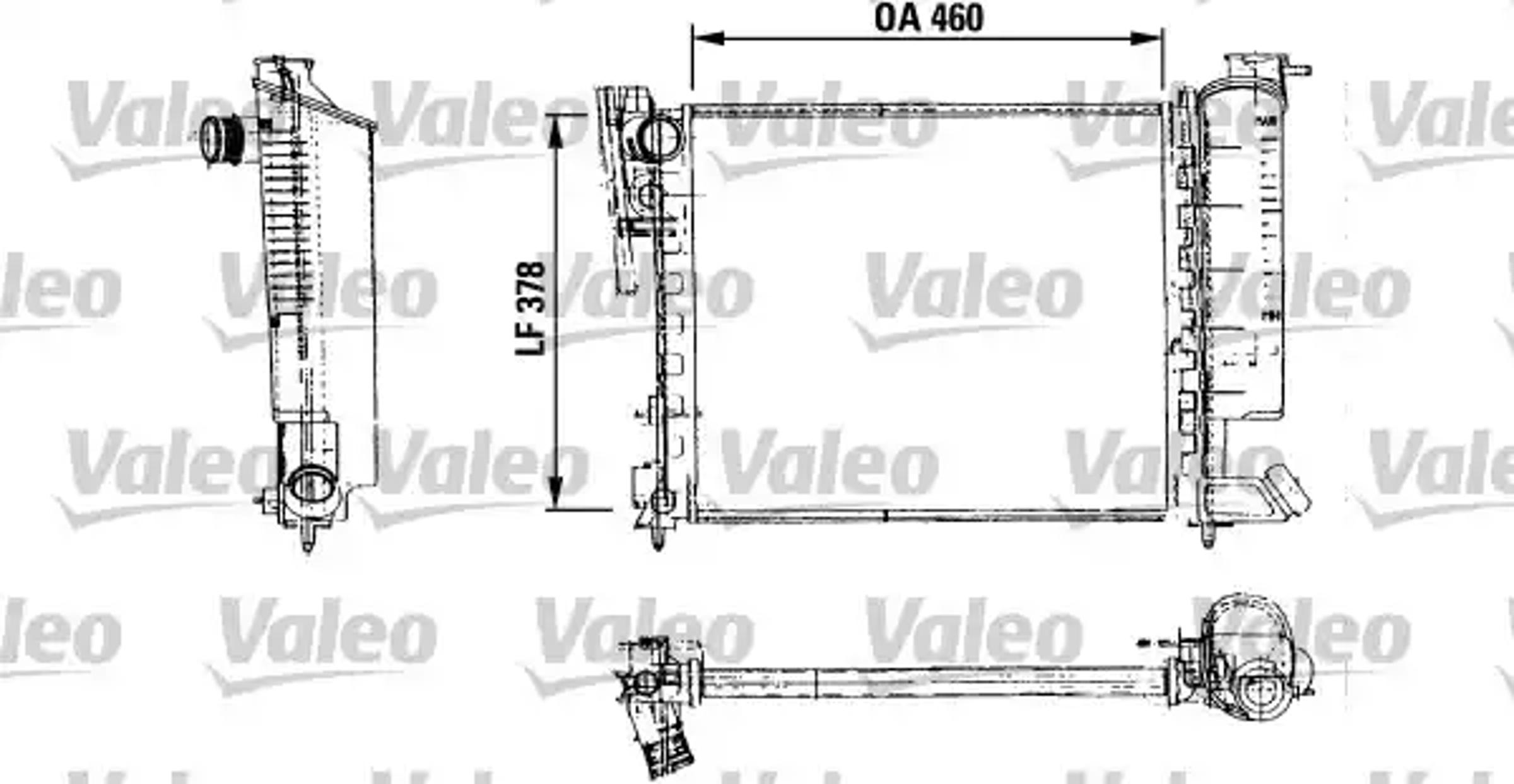 Радиатор системы охлаждения VALEO 816715