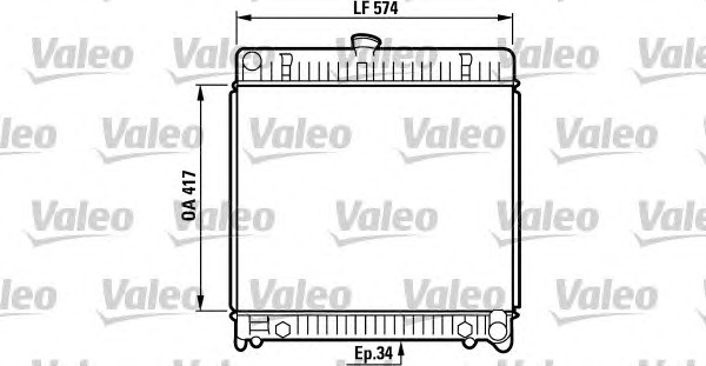 Радиатор системы охлаждения VALEO 819217