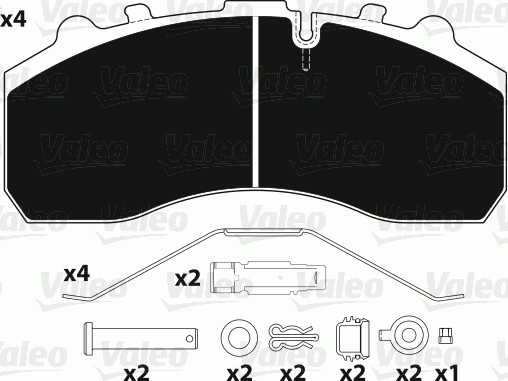 882200 VALEO Тормозные колодки