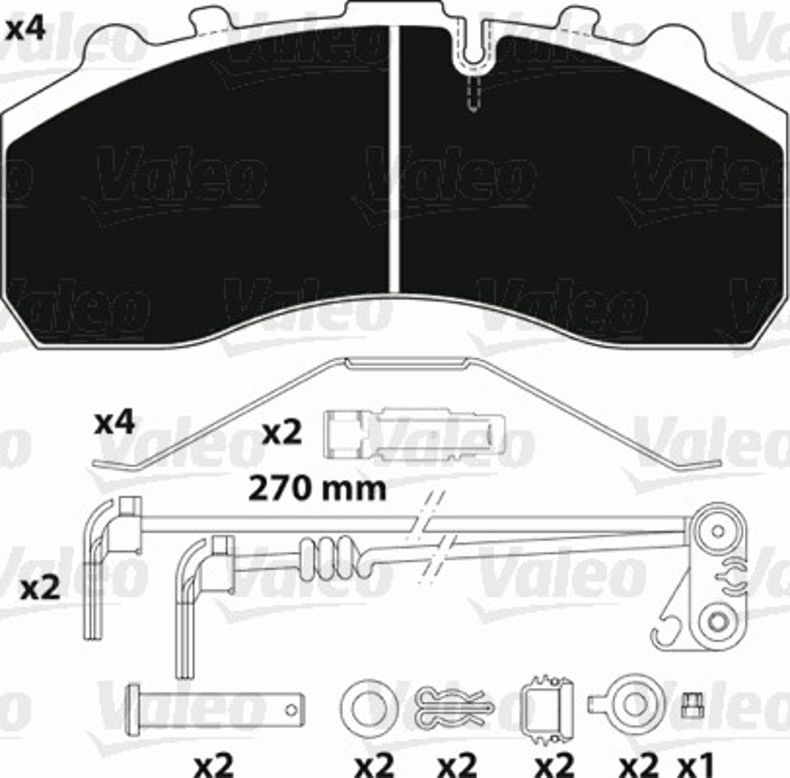 882202 VALEO Колодки тормозные дисковые