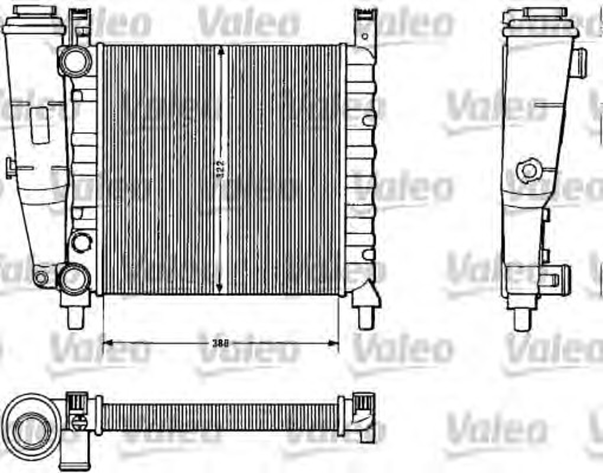 Радиатор системы охлаждения VALEO 883812