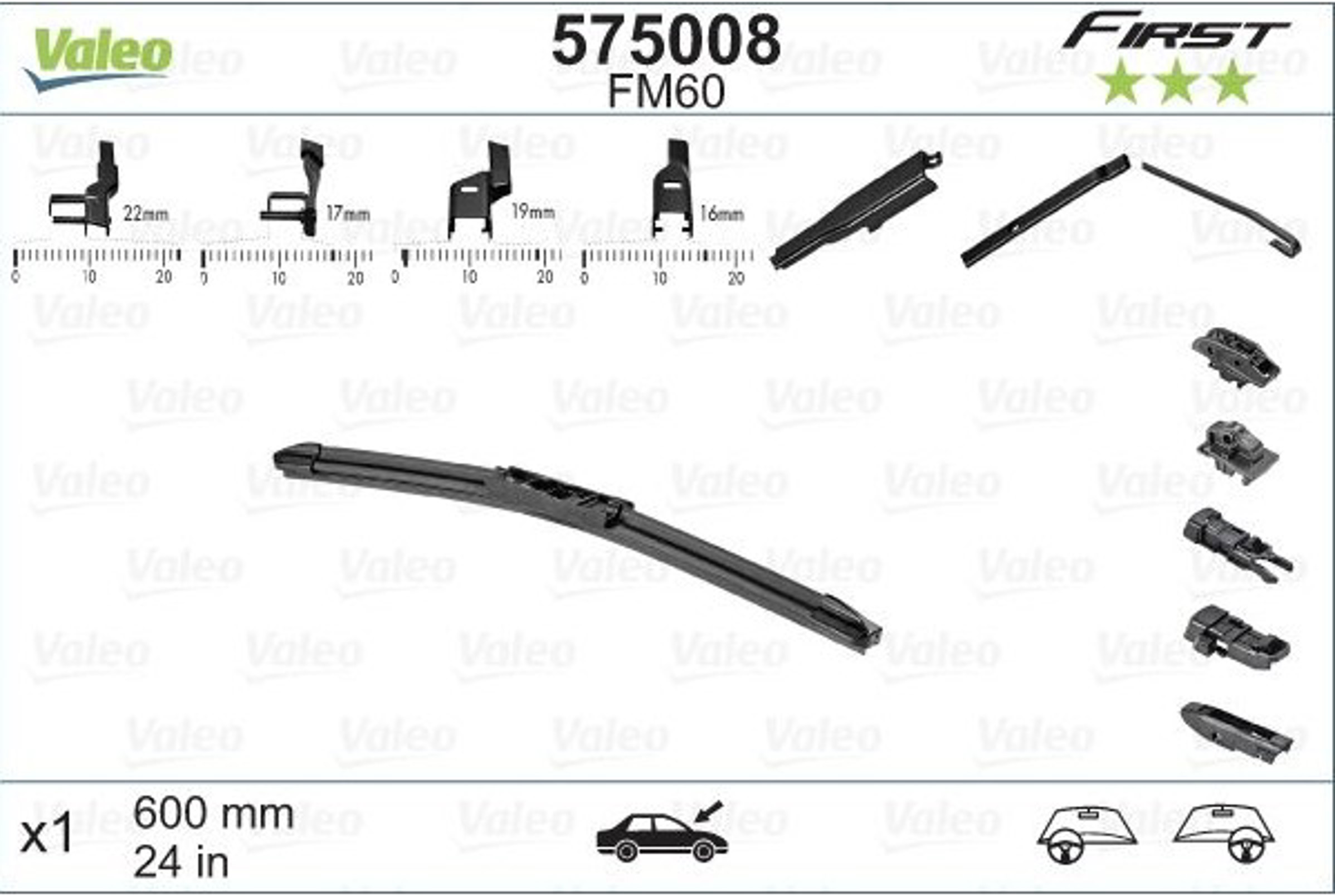 FM60 VALEO Щетка стеклоочистителя