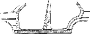 Порог кузова VAN WEZEL 4319103