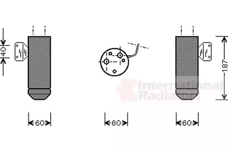 Осушитель кондиционера VAN WEZEL 1700D075
